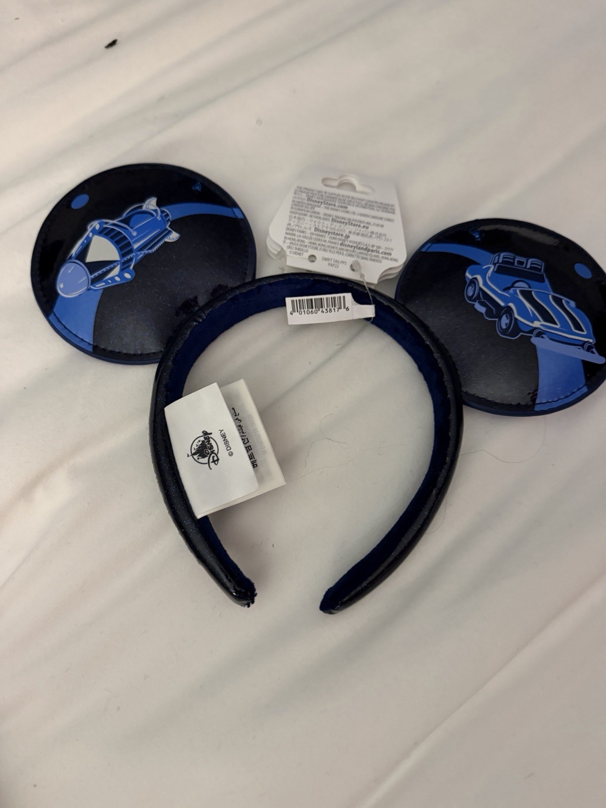 Disney Parks Tomorrowland 2026 Ears Headband Black And Blue New With Tags