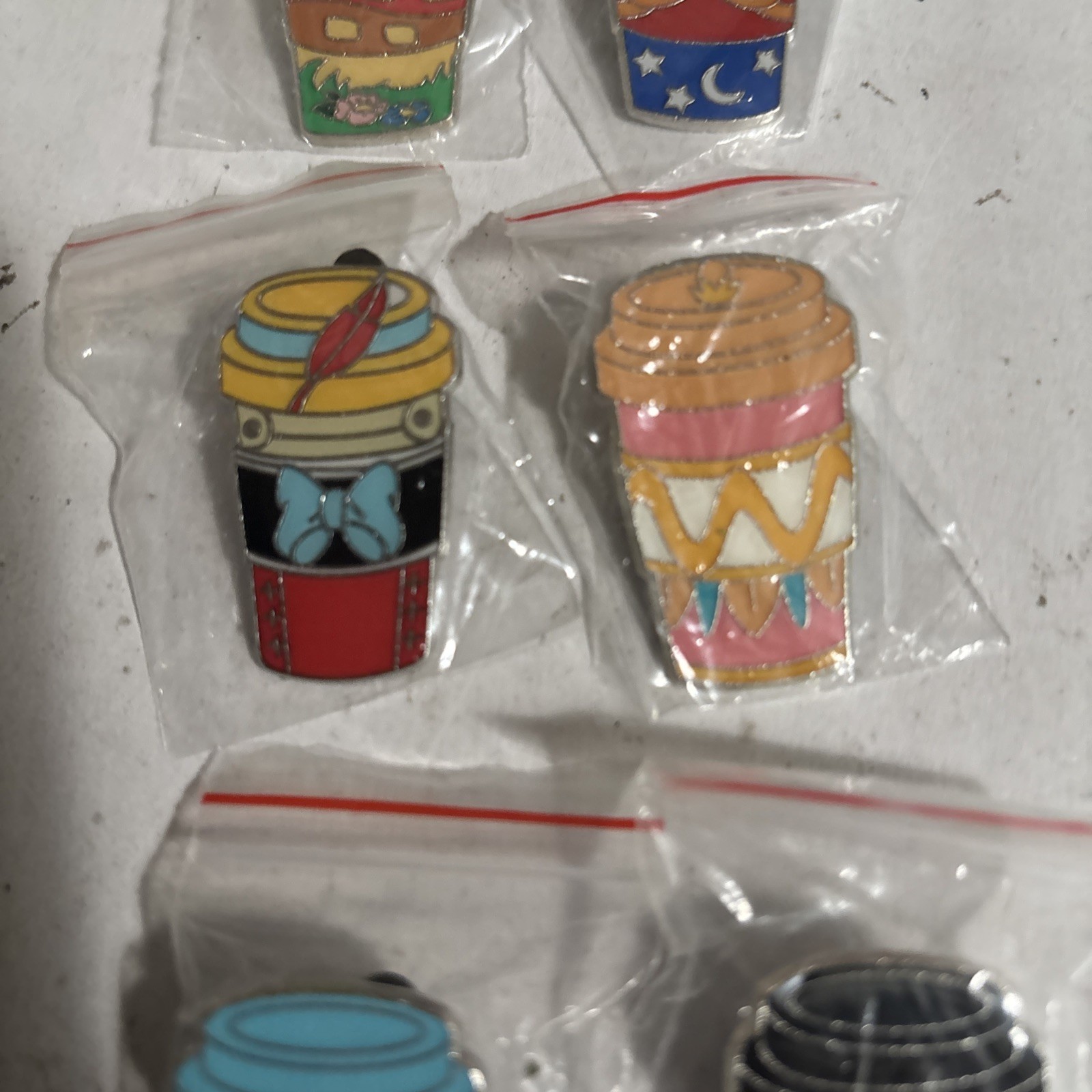 Disney COFFEE CUP only Pin lot of 6 Pins