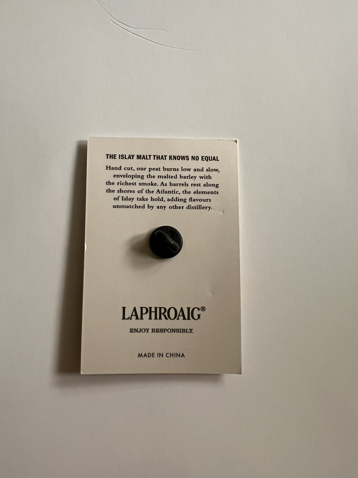 Laphroaig Distillery Green Boot Enamel Pin, Islay Single Malt Scotch