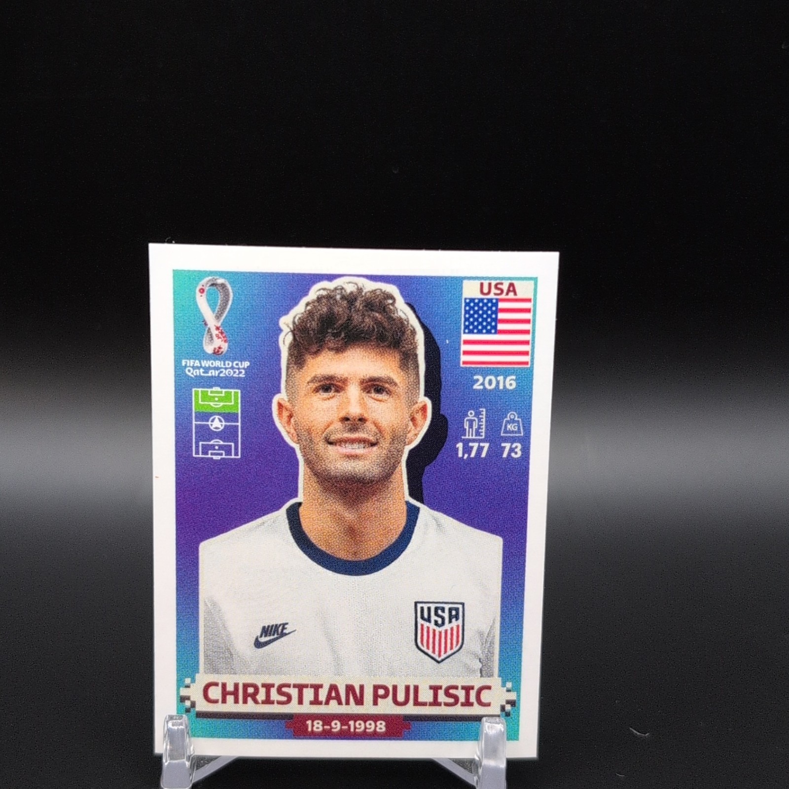 Panini FIFA World Cup Qatar 2022 Christian Pulisic USA 18 Trading Card