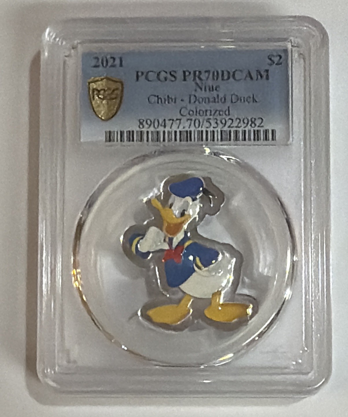 2021 Niue Disney Chibi Donald Duck 1oz Silver Coin PCGS PR70 DCAM Deep Cameo $2
