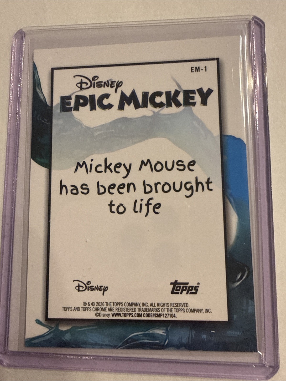 Mickey Mouse EM-1 Epic Mickey Refractor 2026 Topps Chrome