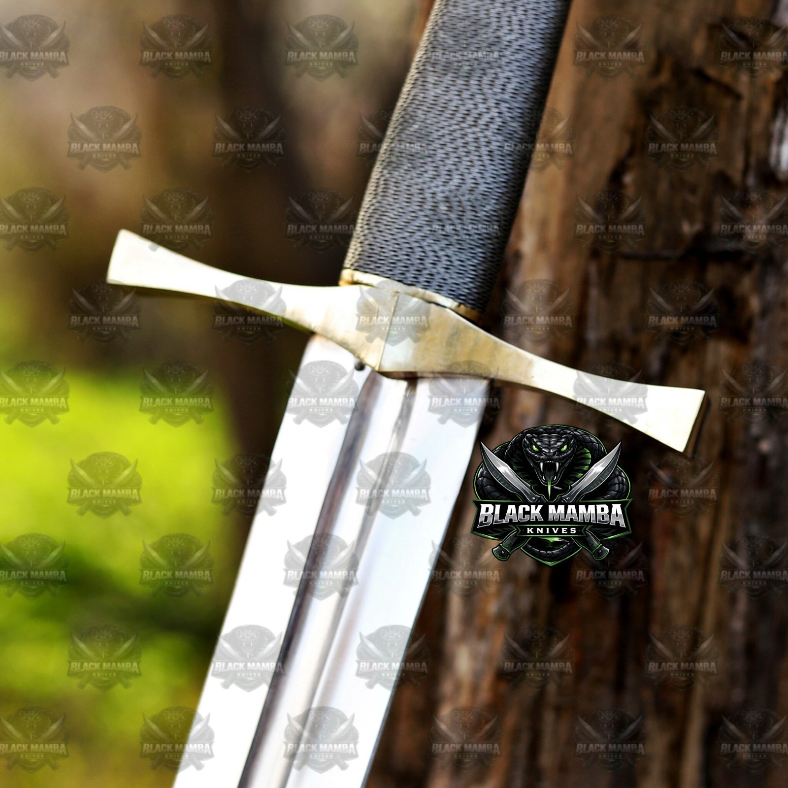 Premium Excalibur Sword 38″ Carbon Steel Blade Brass Guard Pommel Wooden Handle