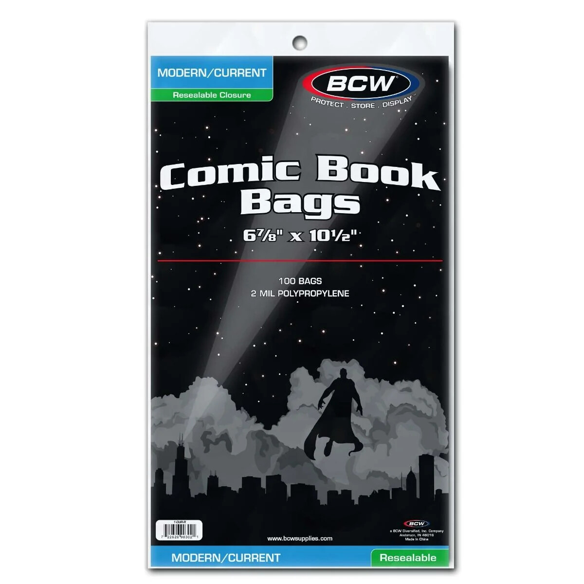 1000 (Case) BCW Current Modern Resealable 2-Mil Polypropylene Comic Book Bags