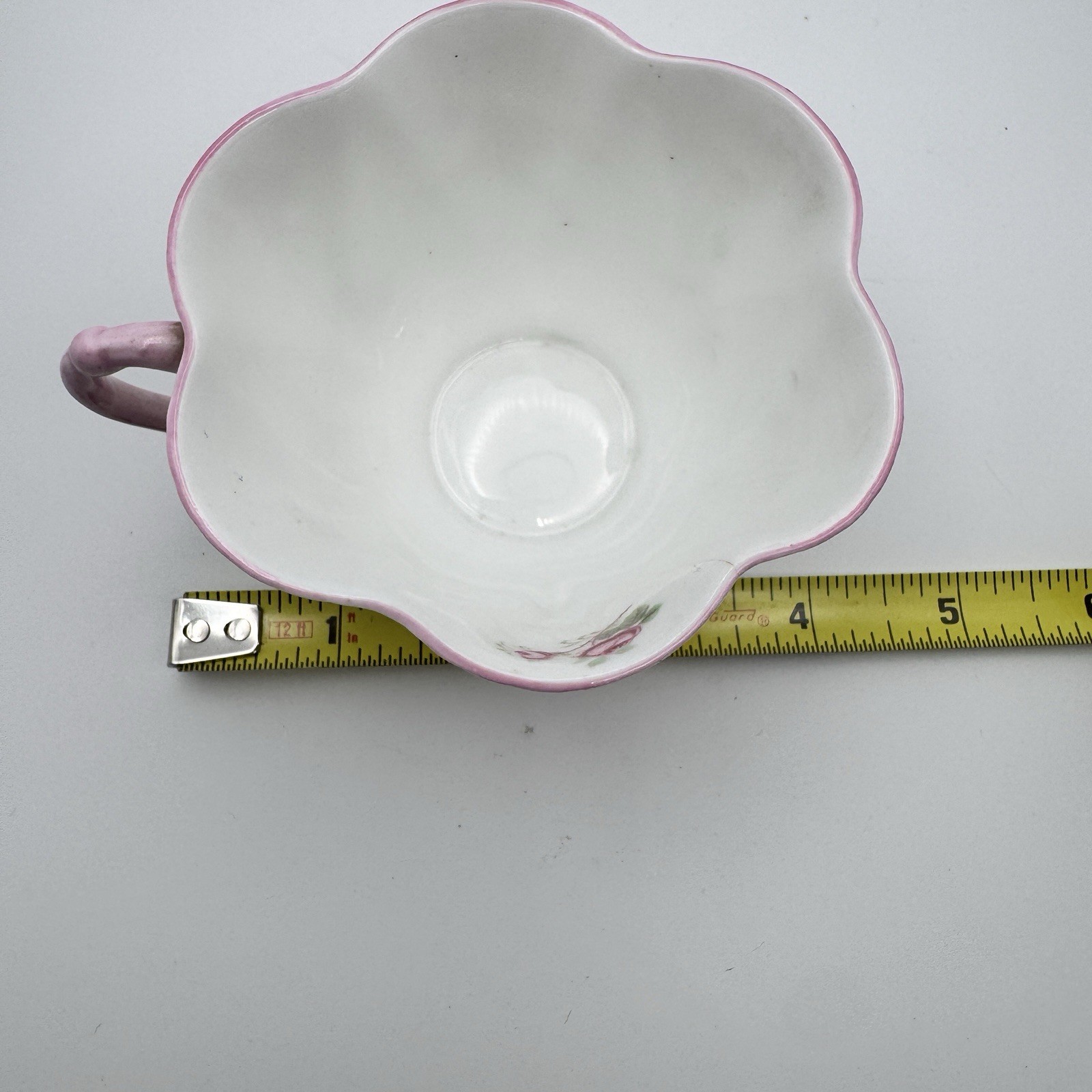 Shelley England Fine Bone China Tea Cup & Saucer White Pink Floral Bridal Rose