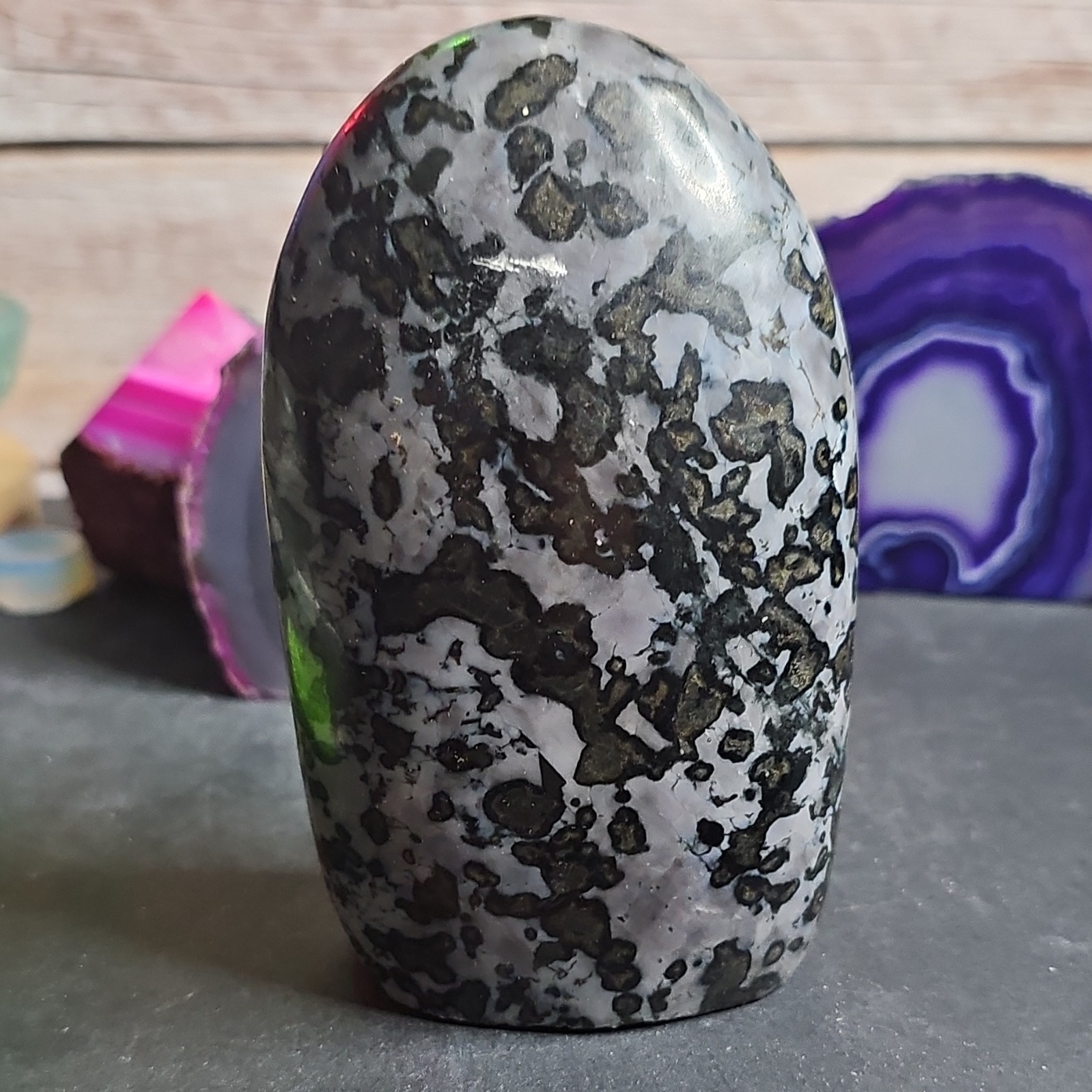 Indigo Gabbro (Mystic Merlinite) Freeform – 1.14 lb Polished Madagascar Crystal