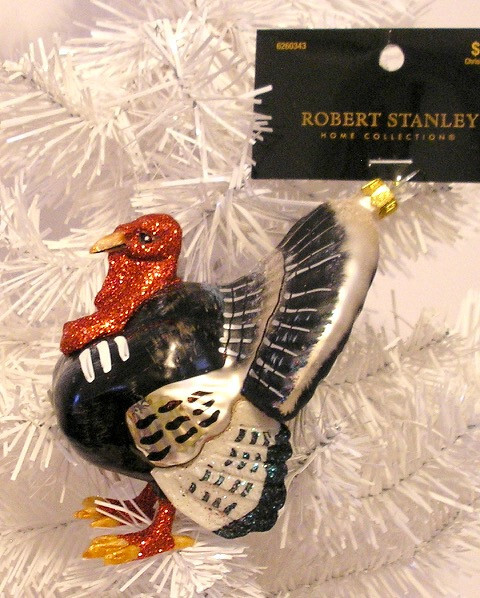 2024 ROBERT STANLEY – TURKEY – GLASS ORNAMENT – NEW W/TAG CUTE!