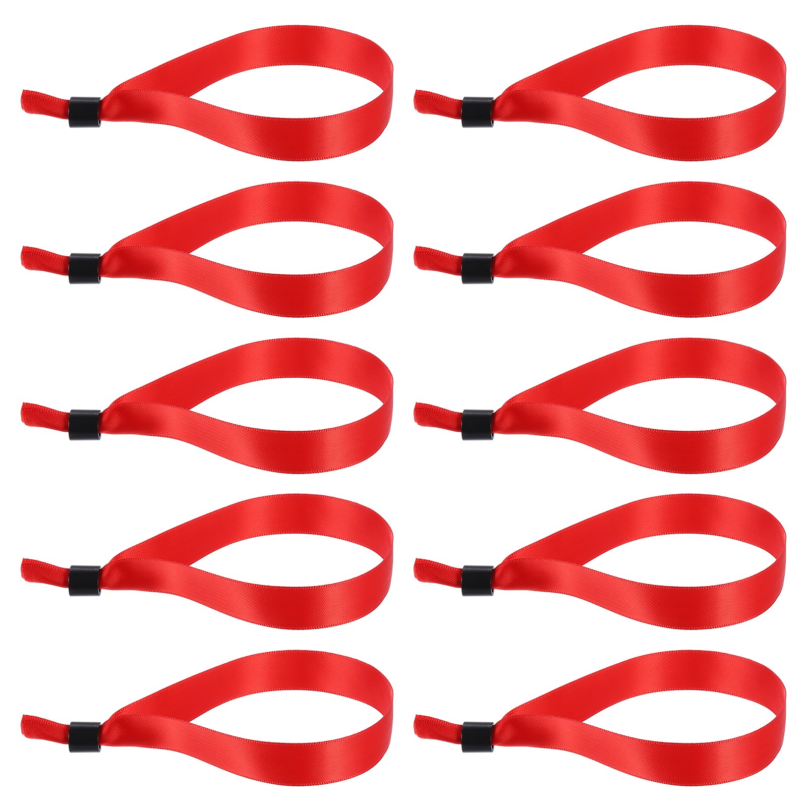 100Pcs Disposable Cloth Wristbands Adjustable Event Wrist Bands Red