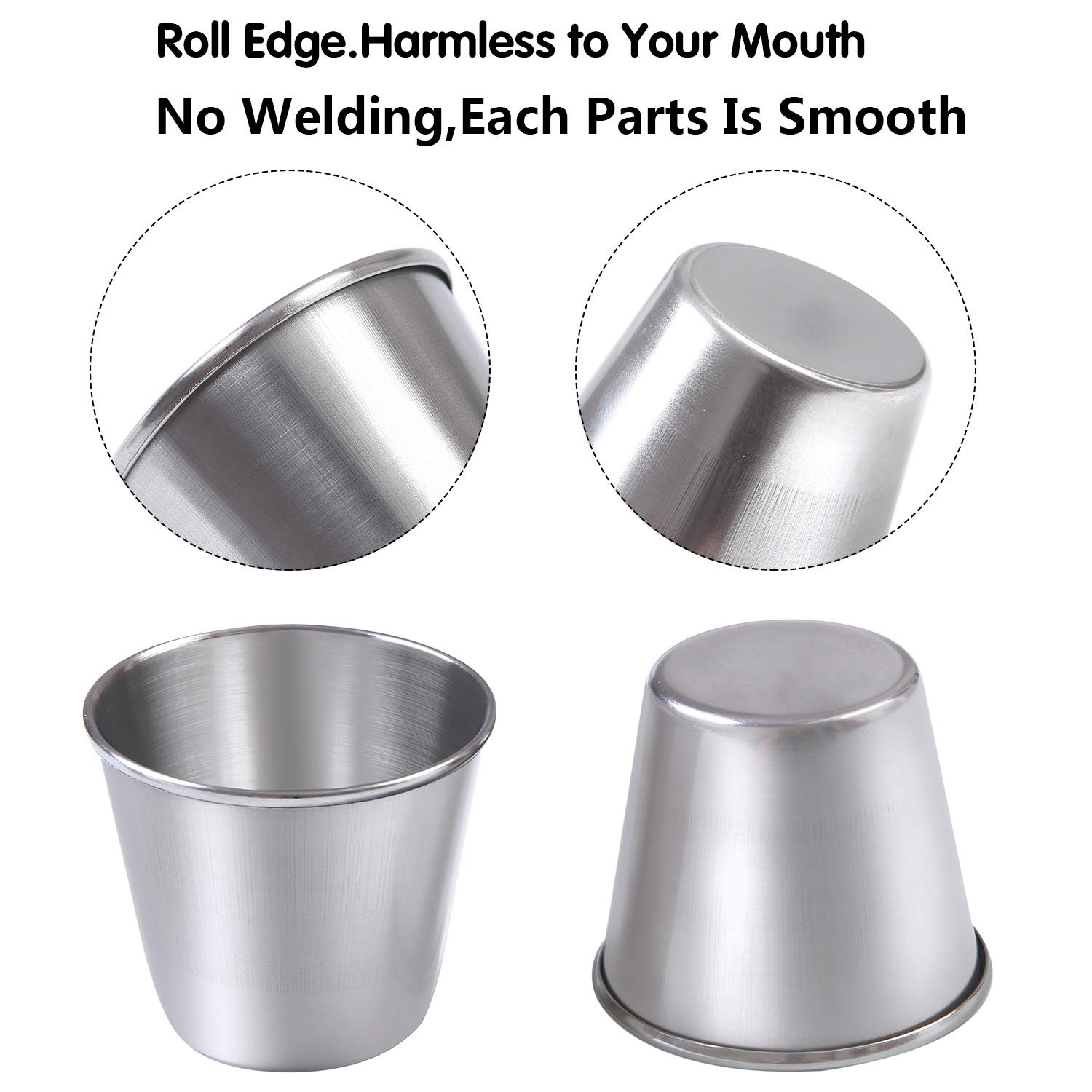 12 Pieces Stainless Steel Shot Cups Stainless Steel Shot Glass Drinking Tumbl…