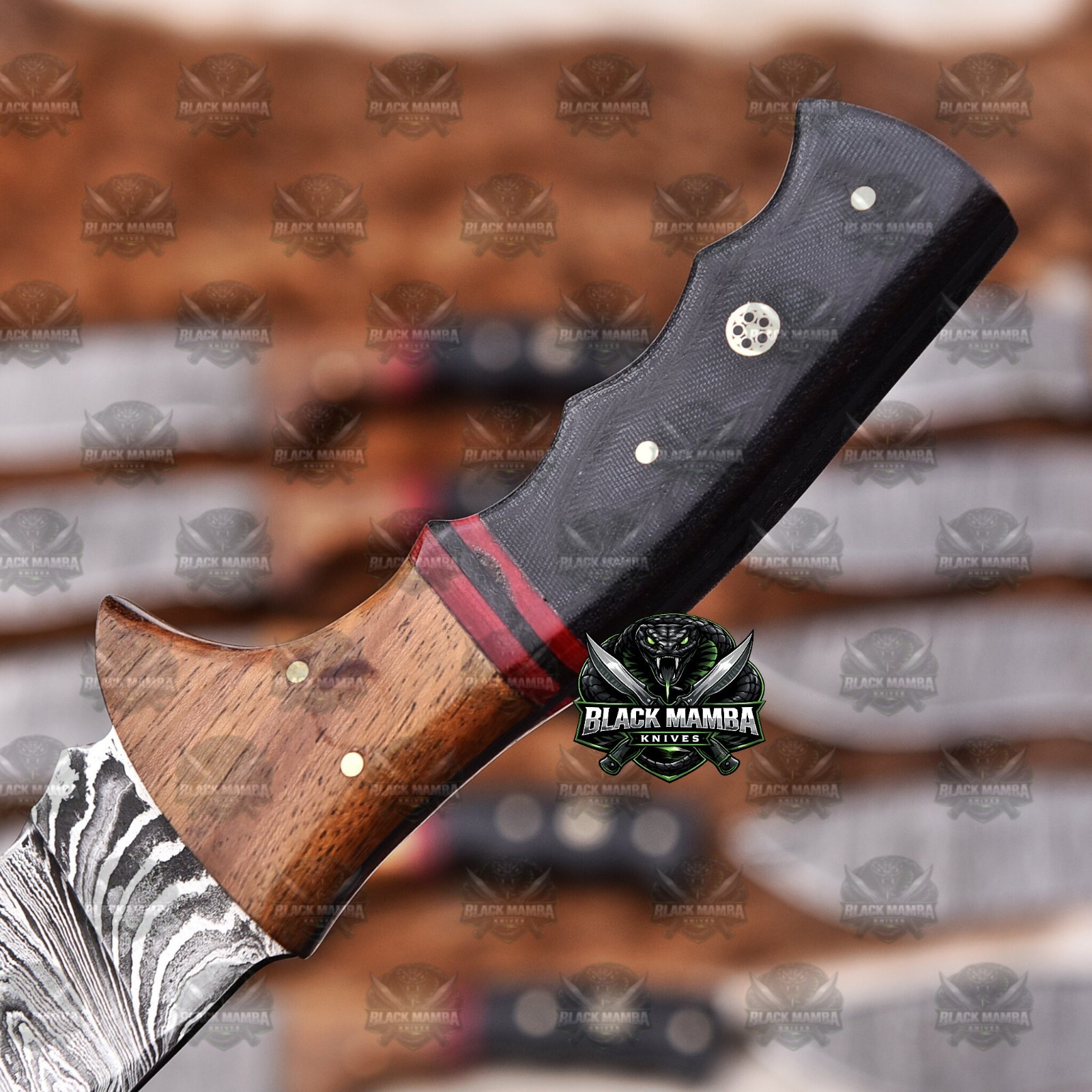Lot of 20 pcs 8 in Handmade Damascus Steel Skinner knife with sheath Wood Handle