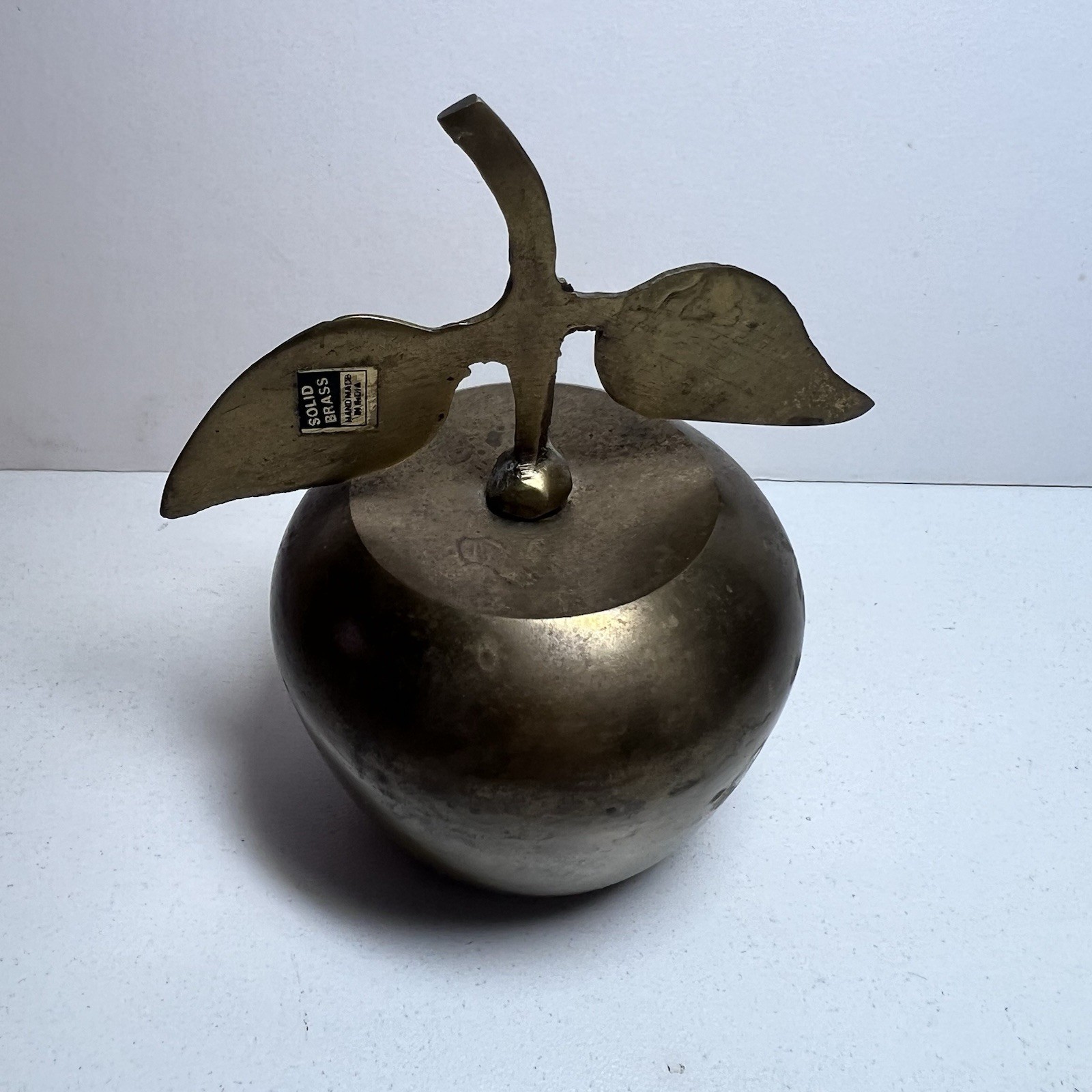 Vintage Brass Apple Bell Made in India Teacher Homeschool Gift