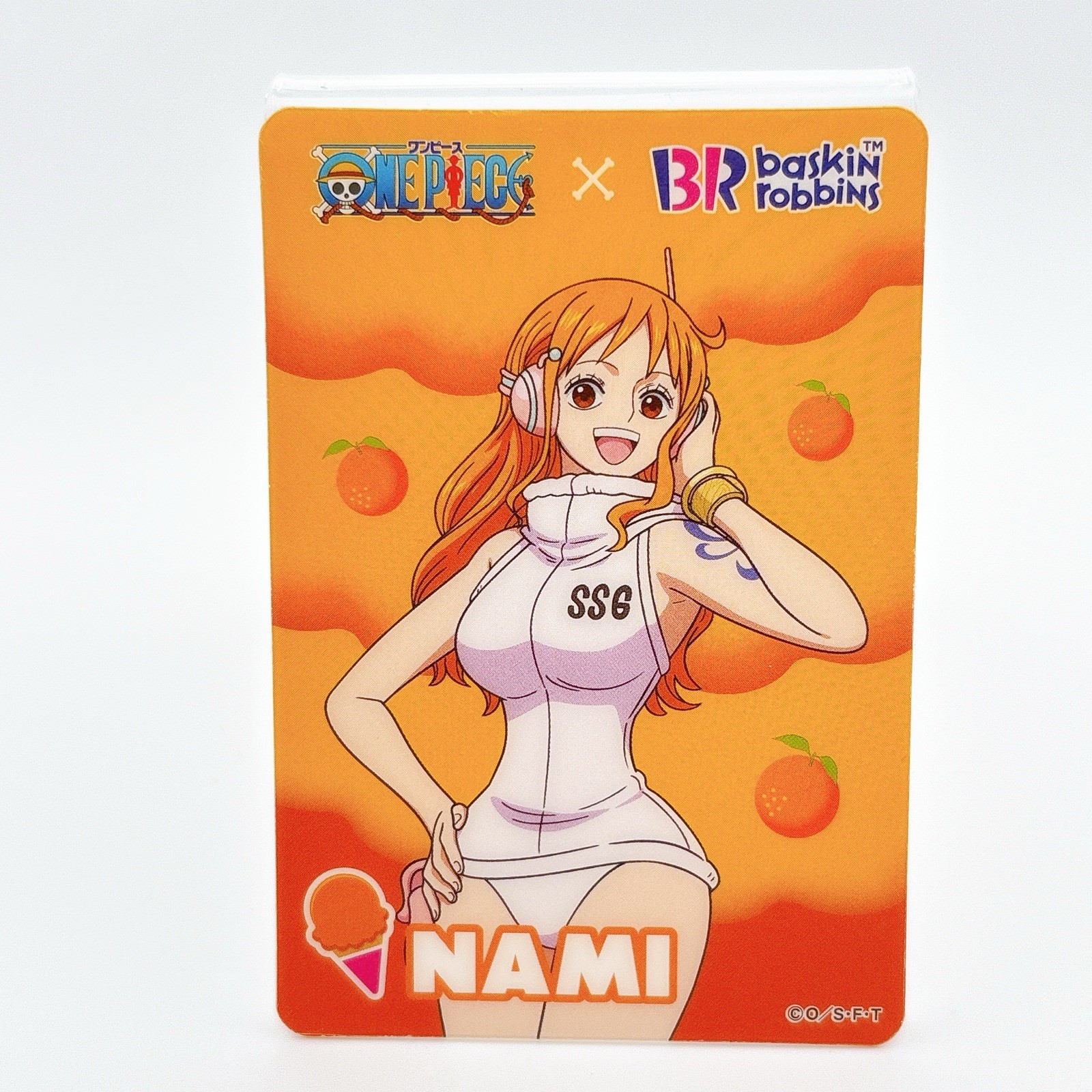Nami One Piece Baskin Robbins Collaboration Clear Card Anime Jump Japan Promo