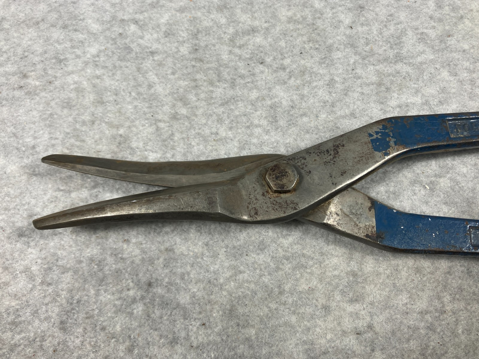 Vintage Blue Bird No. 212 12-3/4″ Duckbill Tin Snips Sheet Metal Shears USA