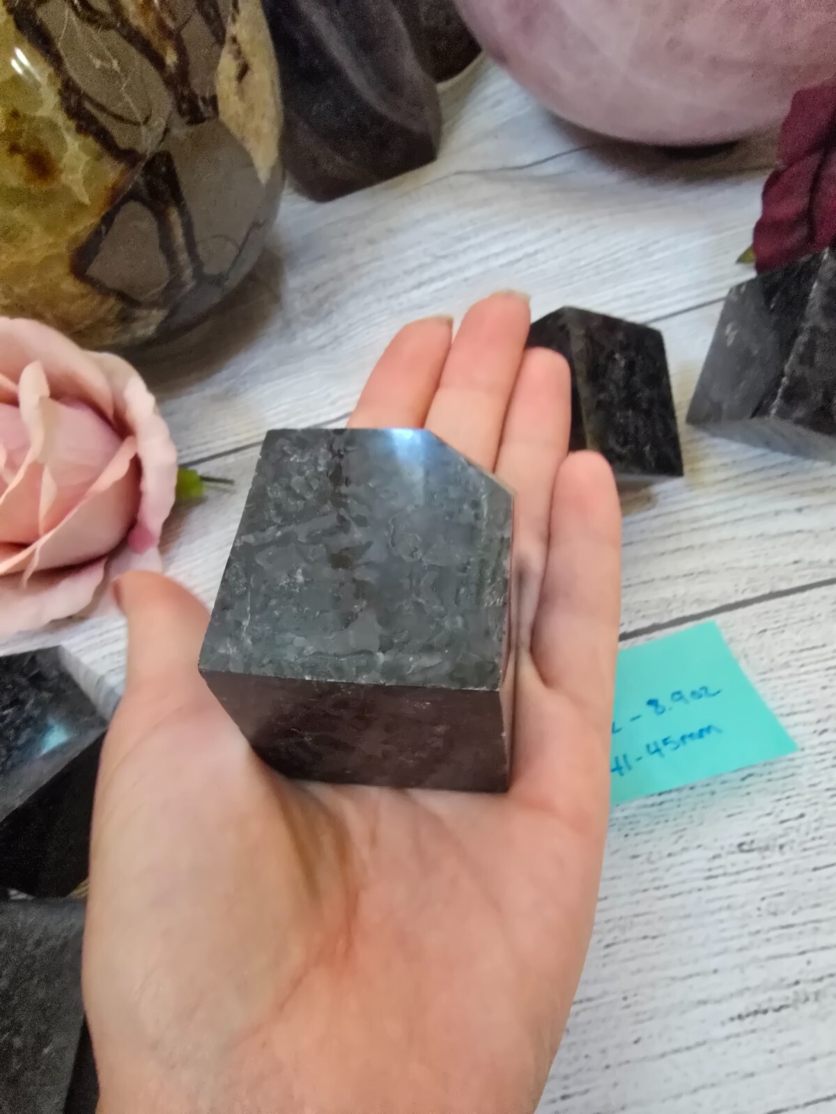 Mystic Merlinite AKA Indigo Gabbro Crystal Cube Large & Small 40-65mm Carved Gem
