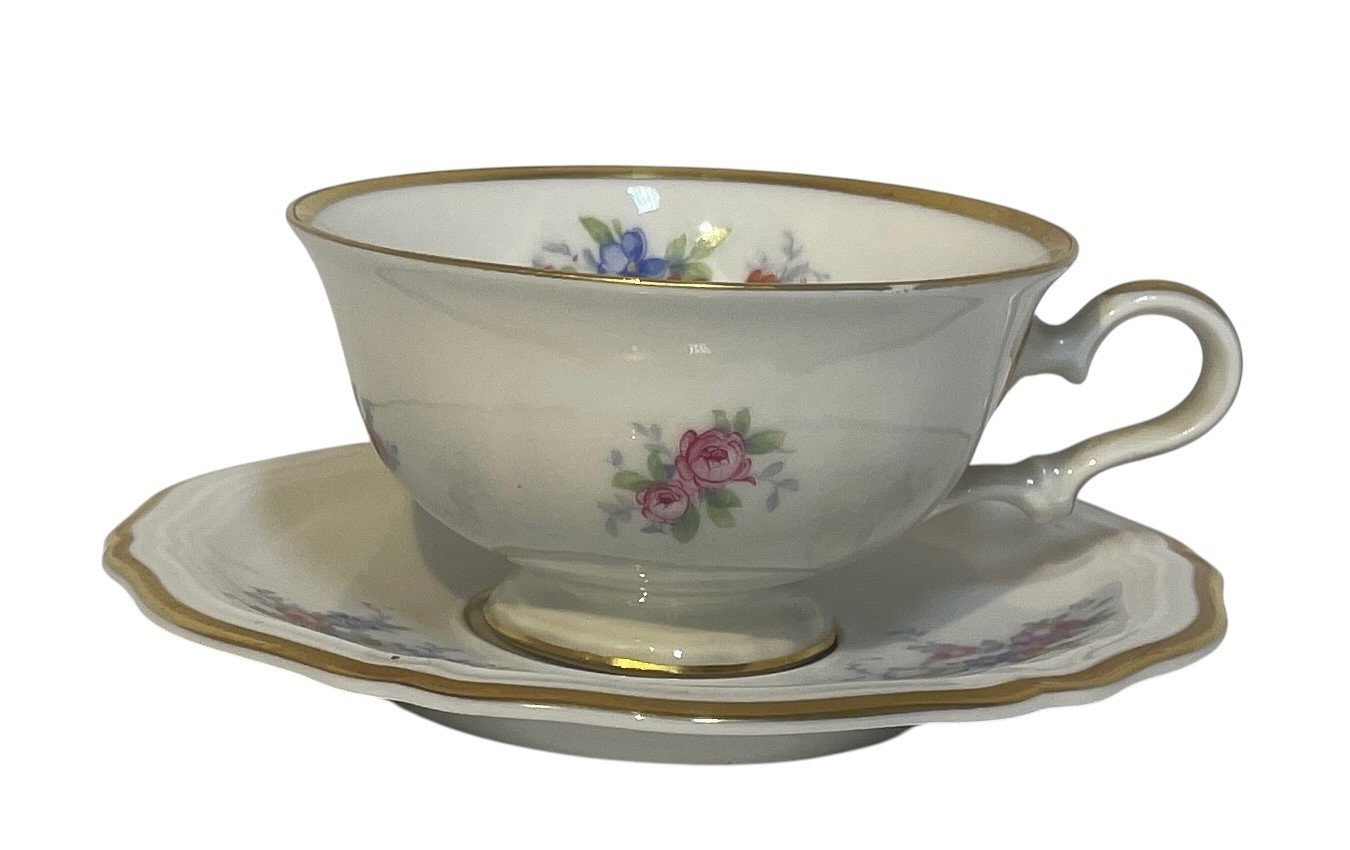 Vintage Rosenthal Bahnhof Selb Chippendale Tea Cup Saucer US Zone Germany