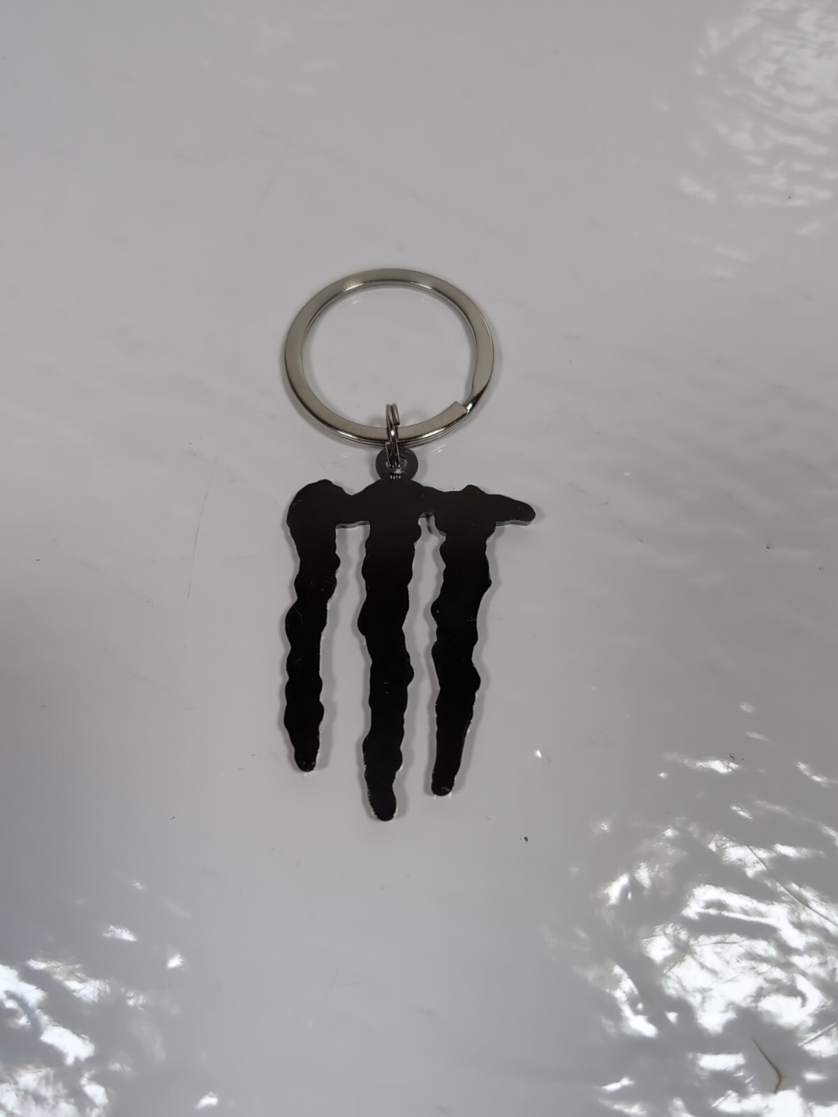 Monster Energy Drink Keychain Key Ring Green Logo Metal Enamel Swag Brand New!!