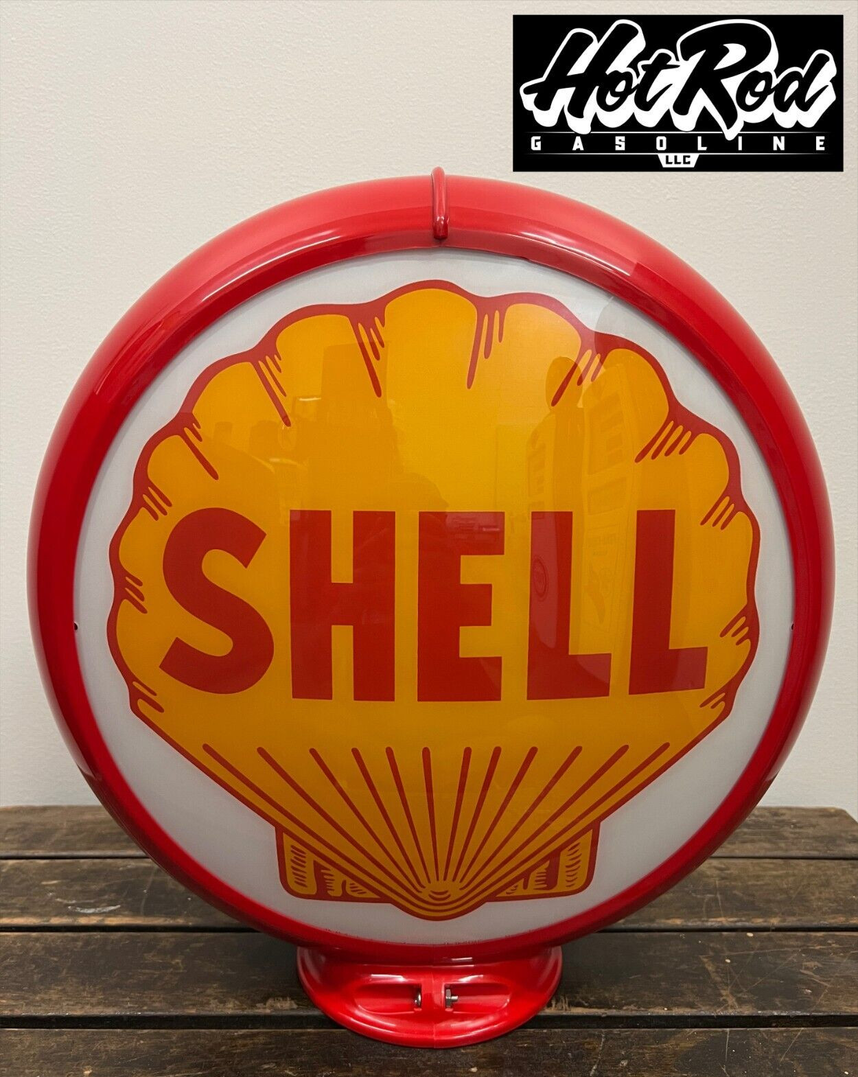 SHELL Reproduction 13.5″ Gas Pump Globe – (Red Body)