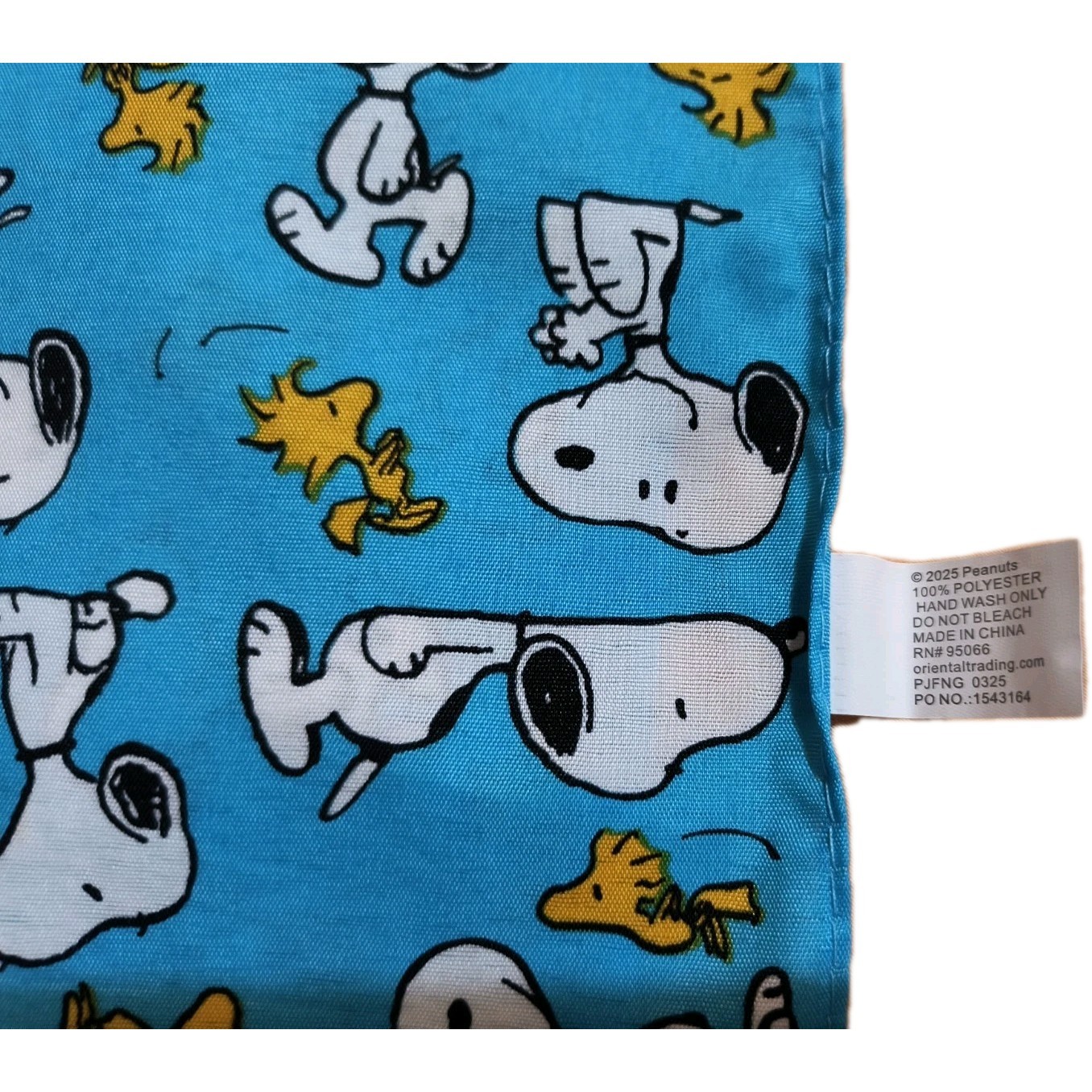 Peanuts Snoopy & Woodstock Blue Large Bandana 20″ Polyester 100% New Free Ship!