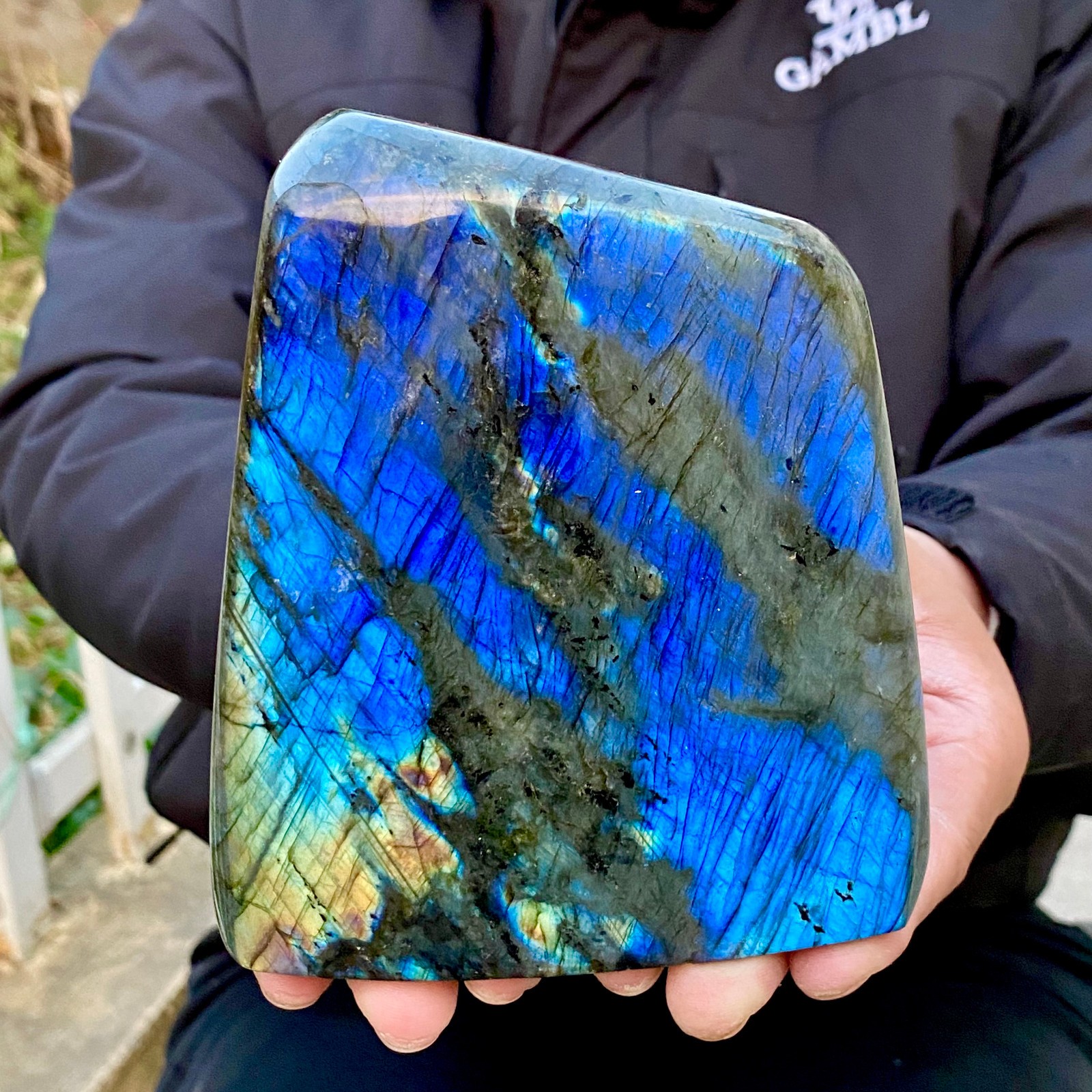 3.5LB Natural Labradorite Crystal Mineral Specimen Energy Healing Reiki