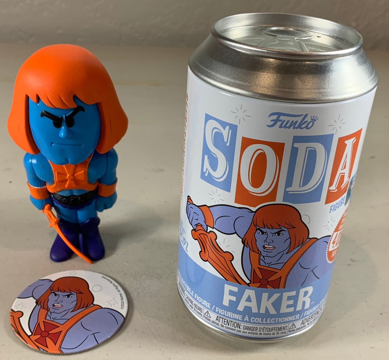 Funko Soda Faker MOTU 2020 WonderCon Anaheim Limited Edition 4000 Vinyl Figure