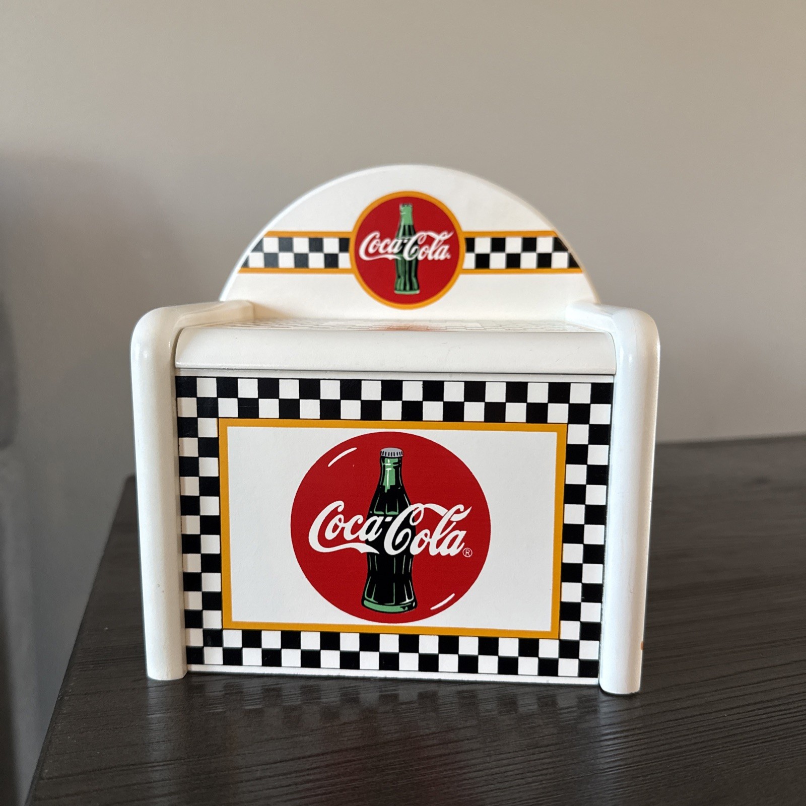 Vintage Coca Cola Recipe Box Collectible – Wood – 1997