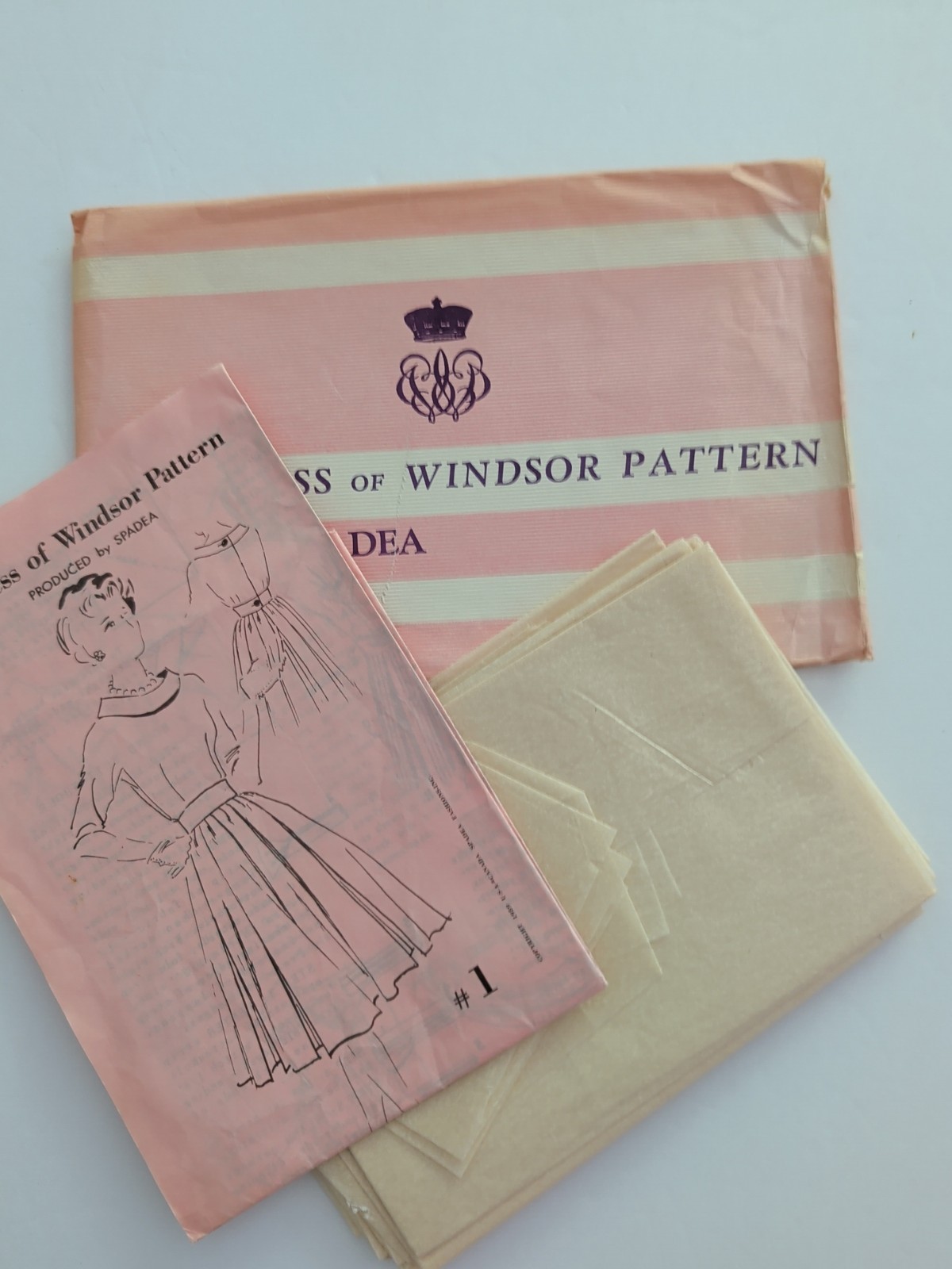 Vtg SPADEA Duchess Of Windsor Pattern 1959 Dress #1#1 Size 8 Bias Cut Boat Neck