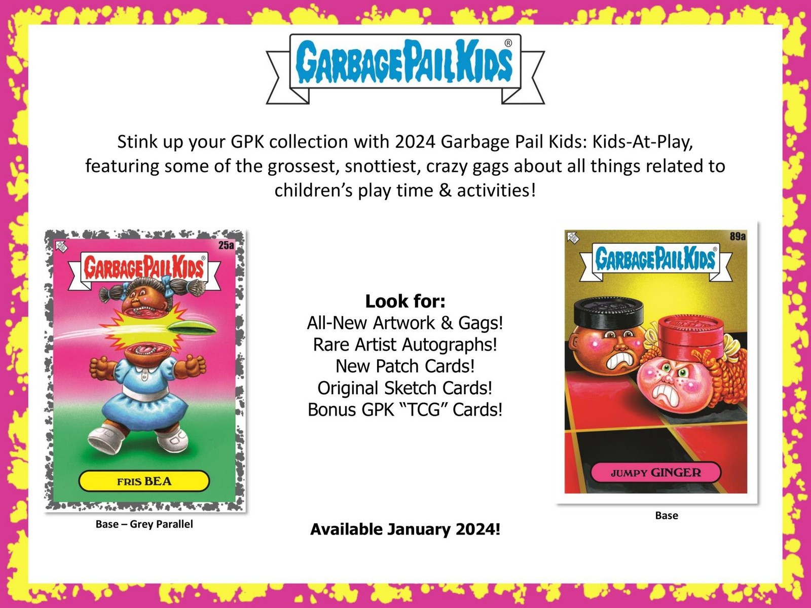 GARBAGE PAIL KIDS SERIES 1: KIDS-AT-PLAY COLLECTOR HOBBY BOX (TOPPS 2024)