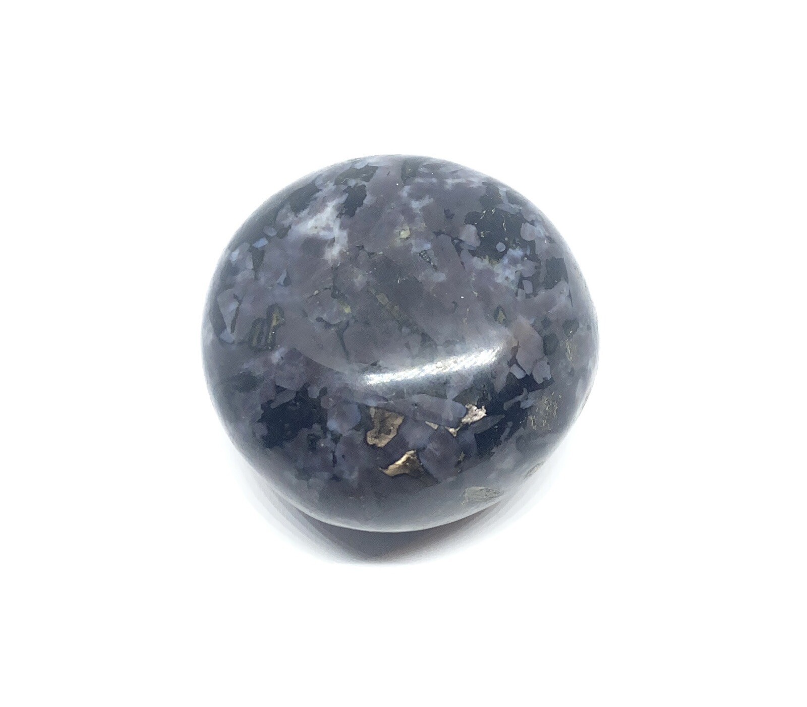 Indigo Gabbro (Mystic Merlinite) Palm Stone From Madagascar 141g Reiki