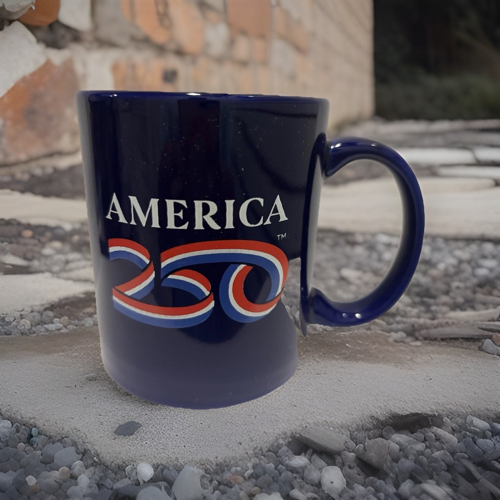 250th America Official Logo Coffee Mug Cup Navy Blue New