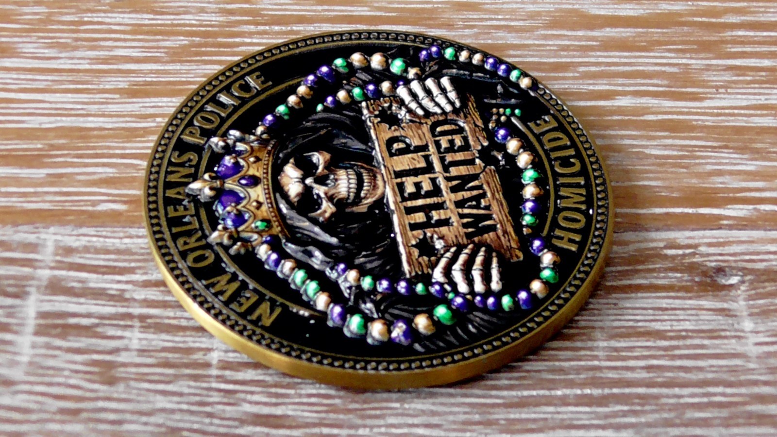 NOLA New Orleans Police Dept Homicide Unit Help Wanted Reaper Challenge Coin