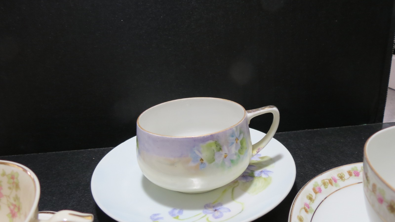 VINTAGE BONE CHINA 3 SETS Teacups AND Saucers BONE CHINA ASSORTED DESIGNS