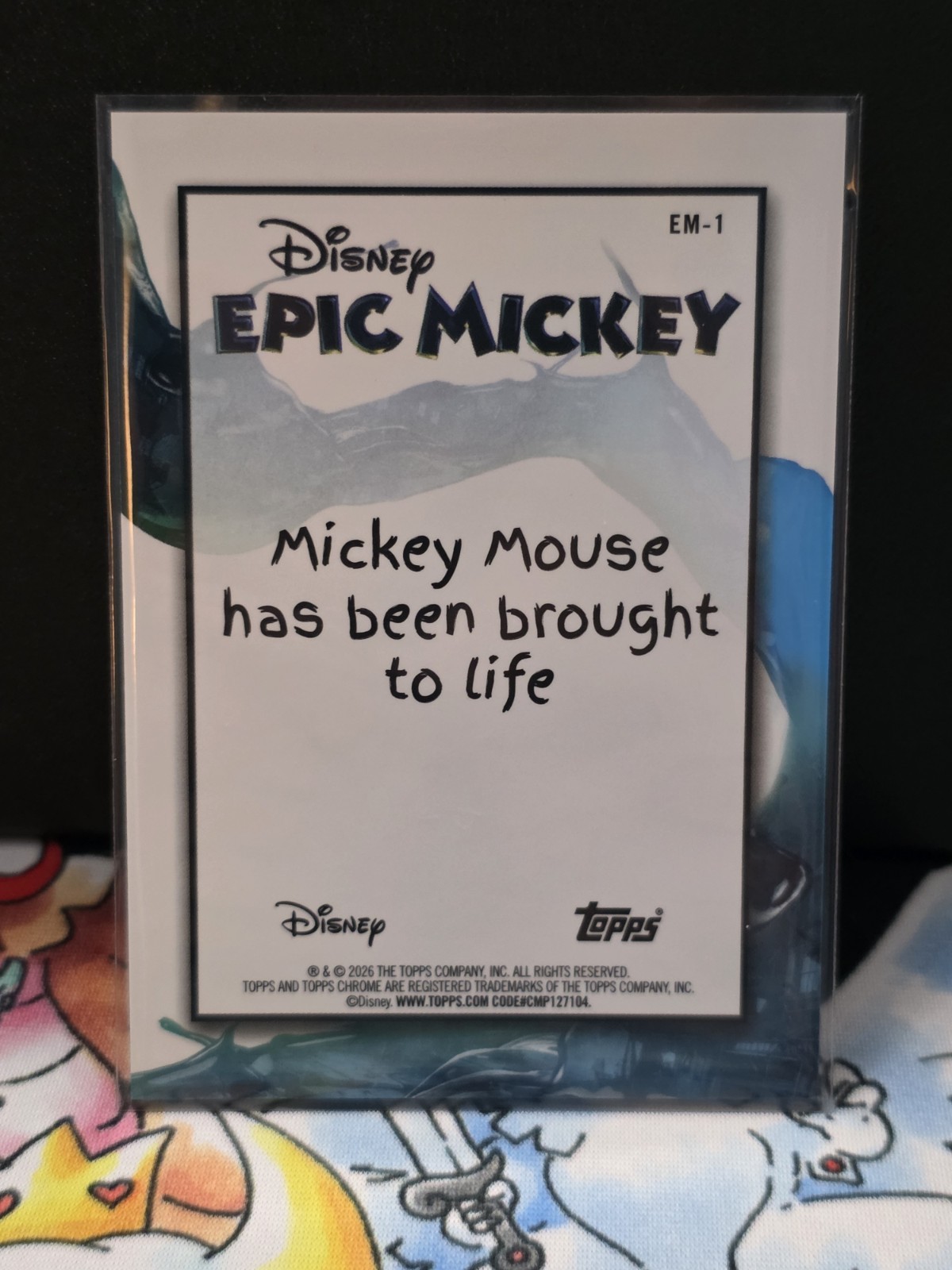 2026 Topps Disney Neon Chrome Mickey Mouse Epic Mickey #EM-1