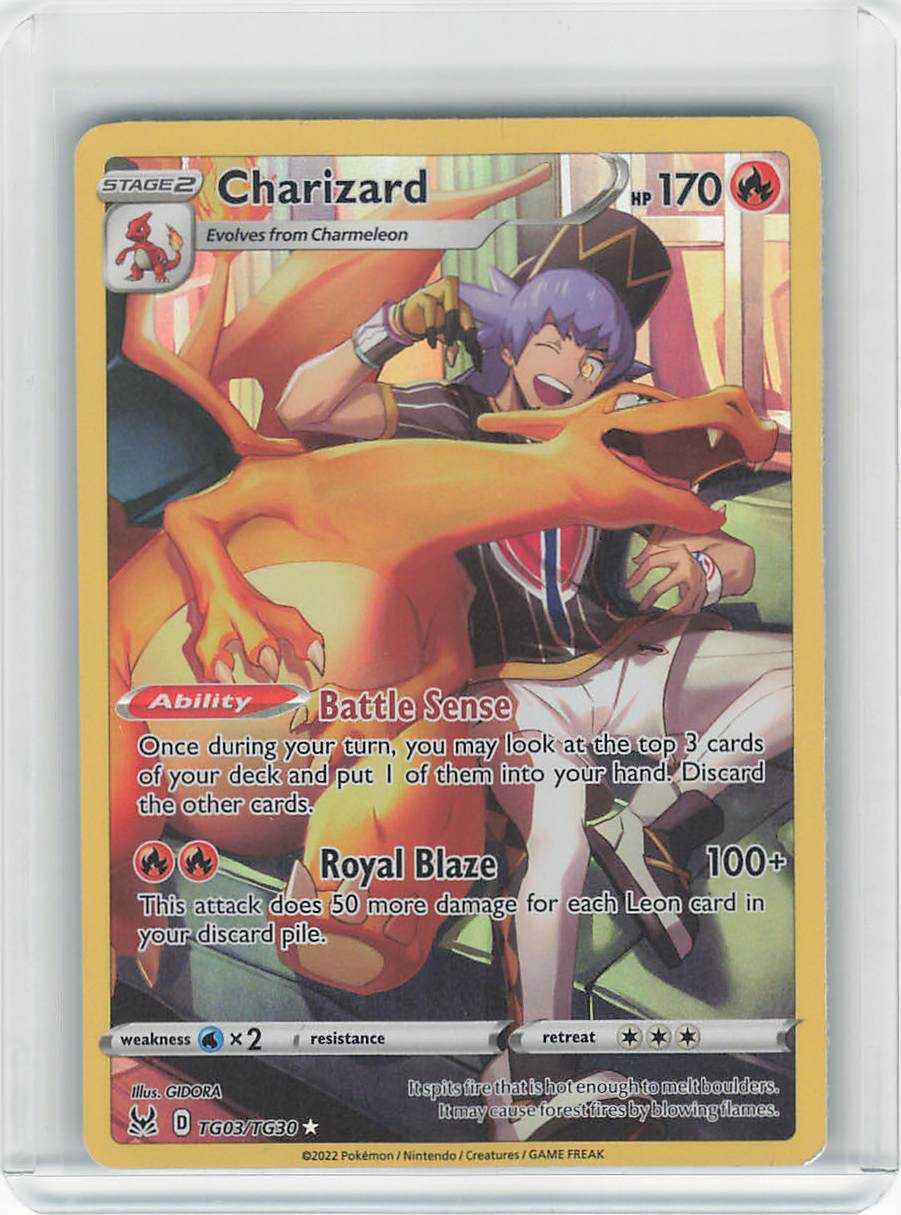 Pokemon TCG Charizard Holo Ultra Rare SWSH11: Lost Origin Trainer Gallery