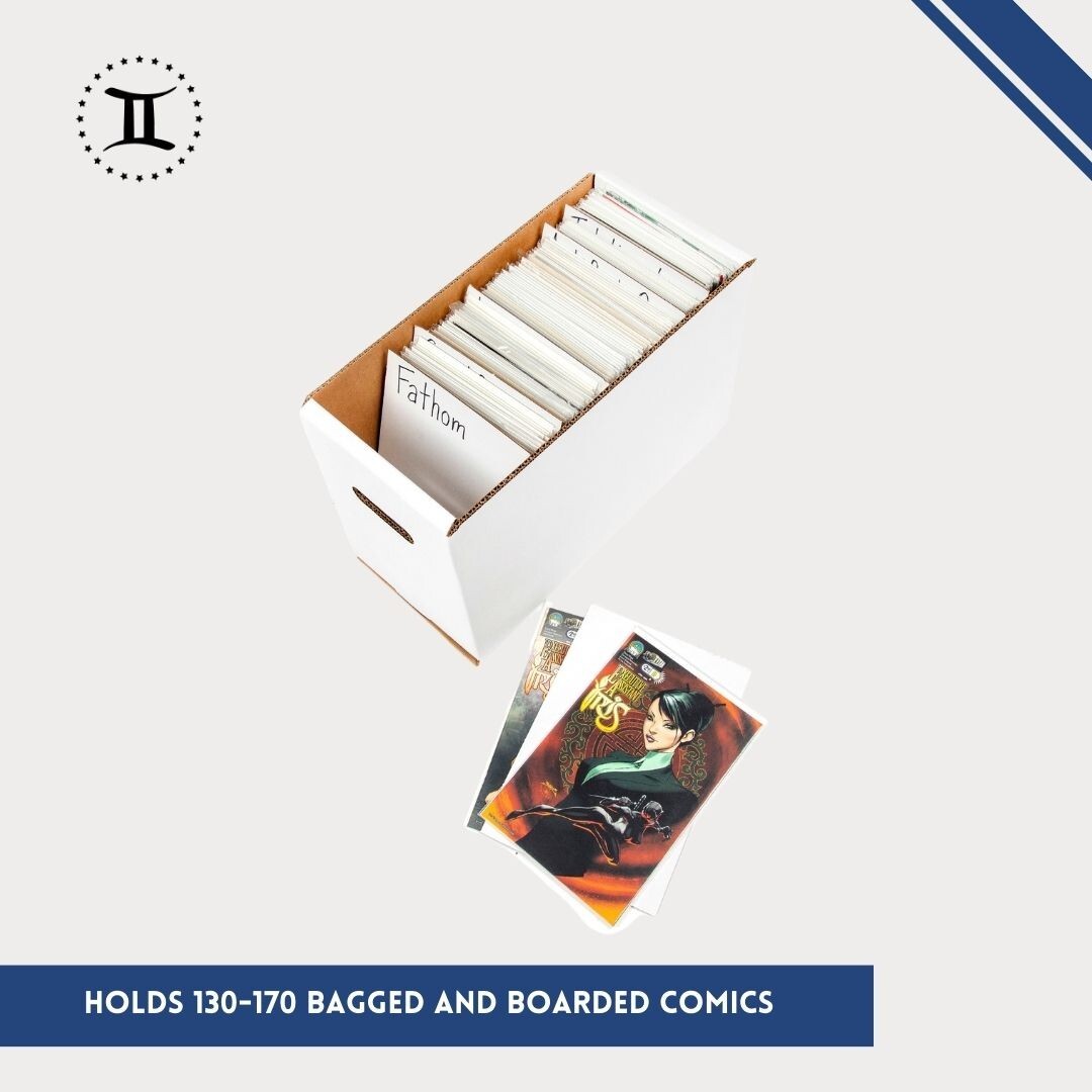 GEMINI Thick-Grip Short Comic Storage Box with Lid (glue-free)