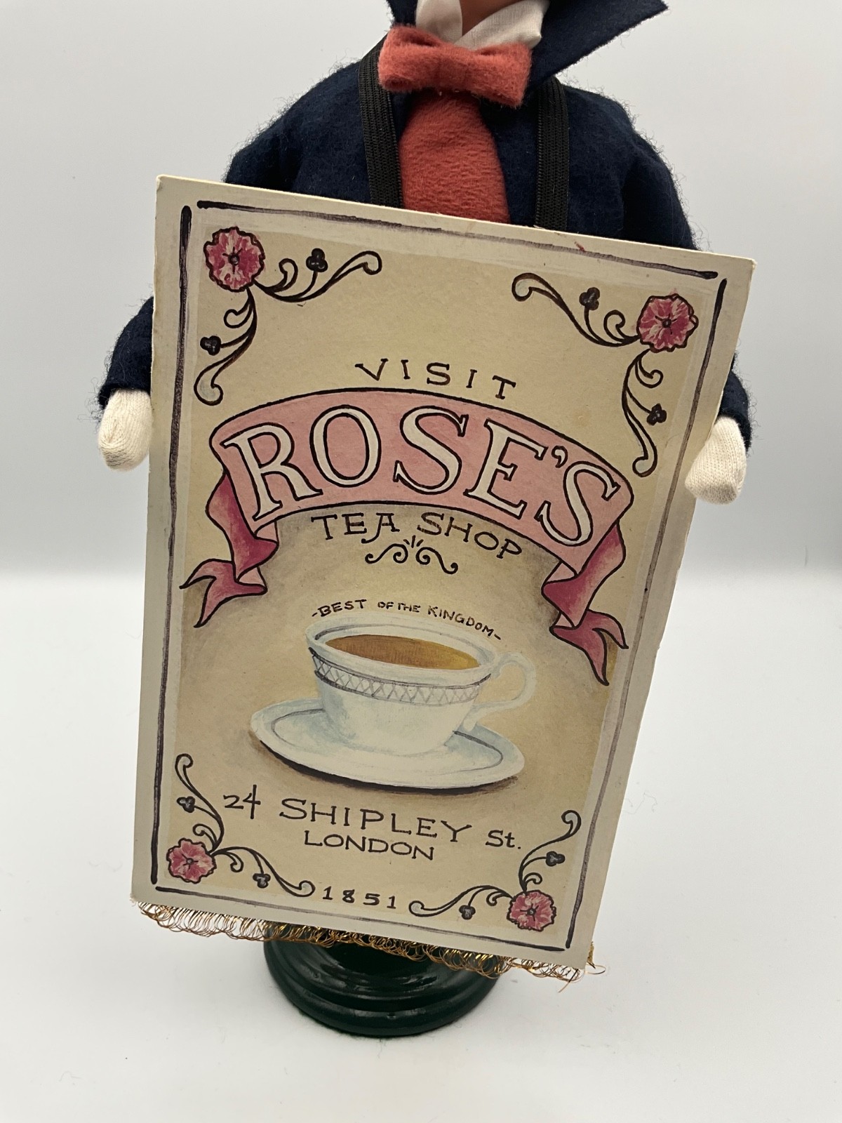 Byers Choice 2010 Rose’s Tea Shop London Sandwich Board Tea Man