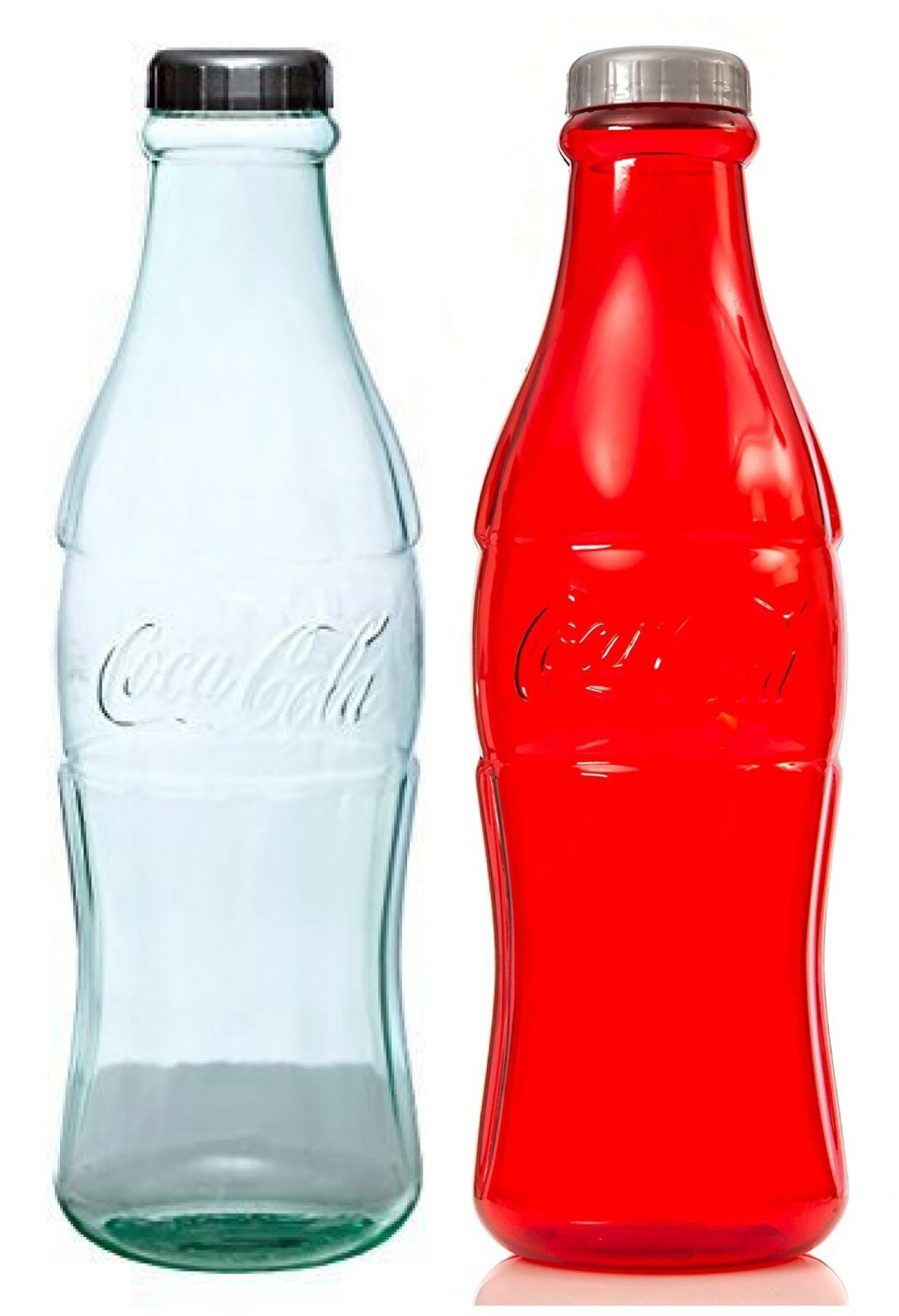 Coca-Cola Coke 12″ Bank Collectible Gift Clear Plastic Bottle Coin & Change