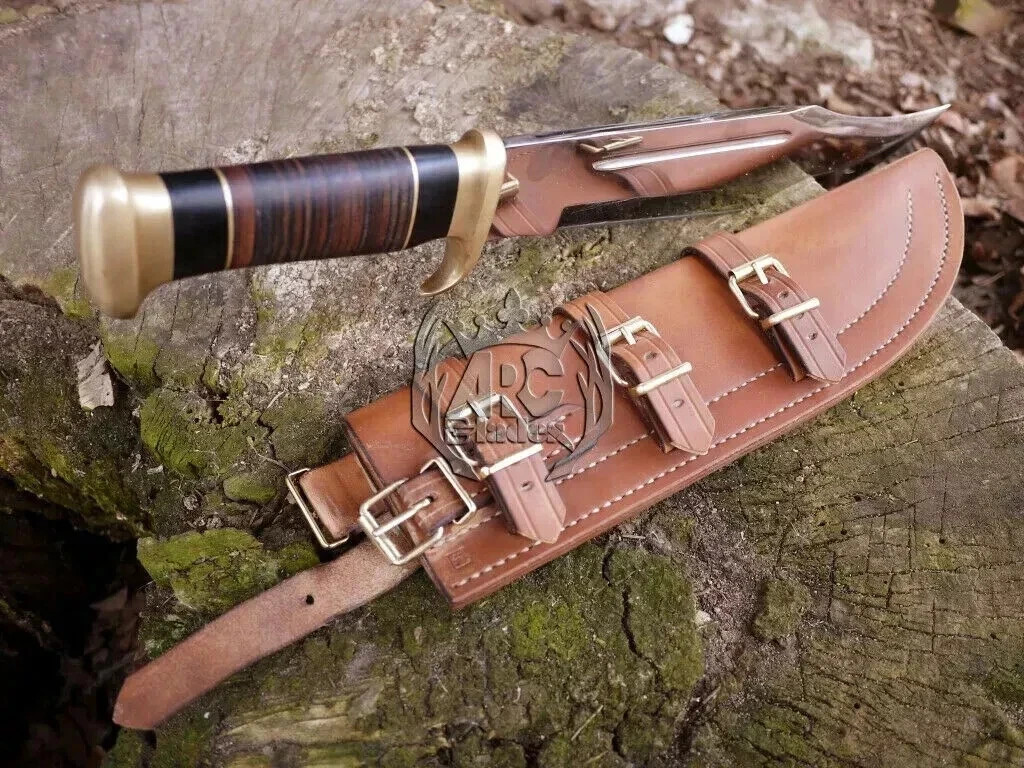 Custom Handmade Crocodile Dundee Bowie Knife Hunting Survival Knife