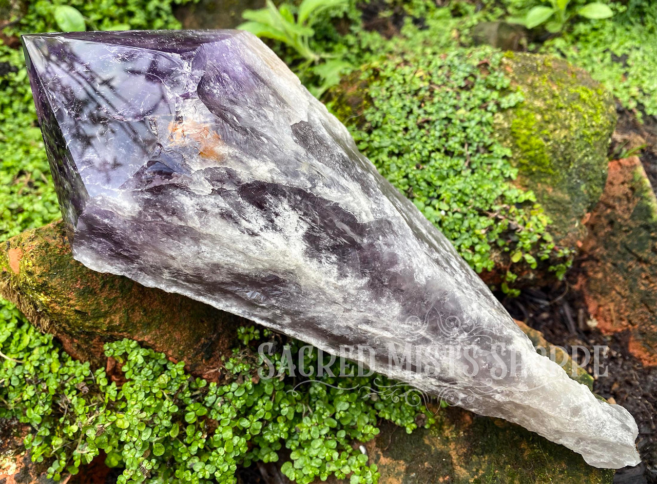 Amethyst Point Scepter Crystal Wand Extra Large Energy Generator Healing Peace
