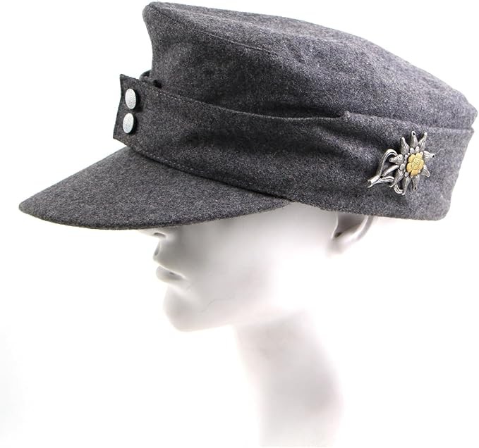 7 3/8 WW2 German M43 Hat with Edelweiss Badge INSIGINIA