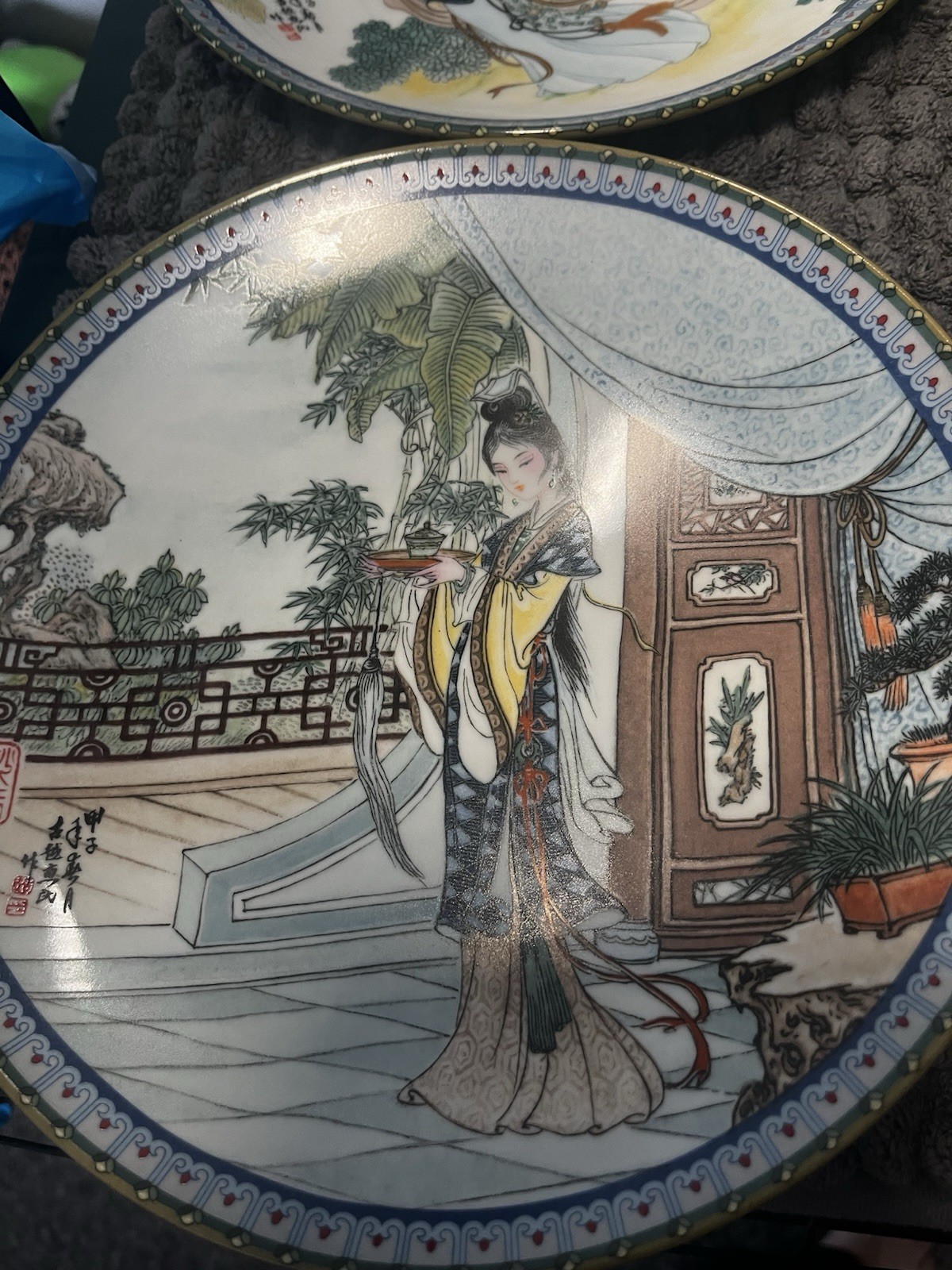 Collectable 1985-1987 Imperial Jingdezhen Porcelain Plates Set Of 6
