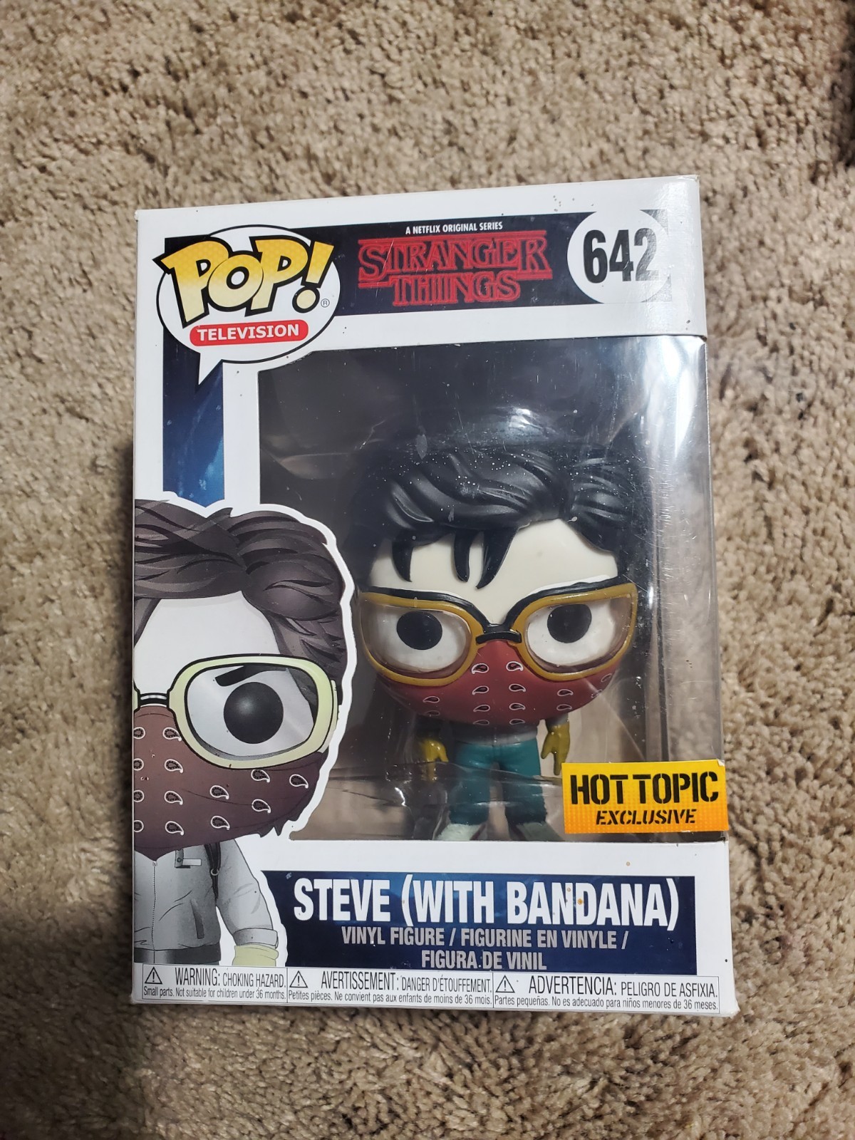 Steve with Bandana Funko Pop Stranger Things 642 Hot Topic Exclusive Damaged Box