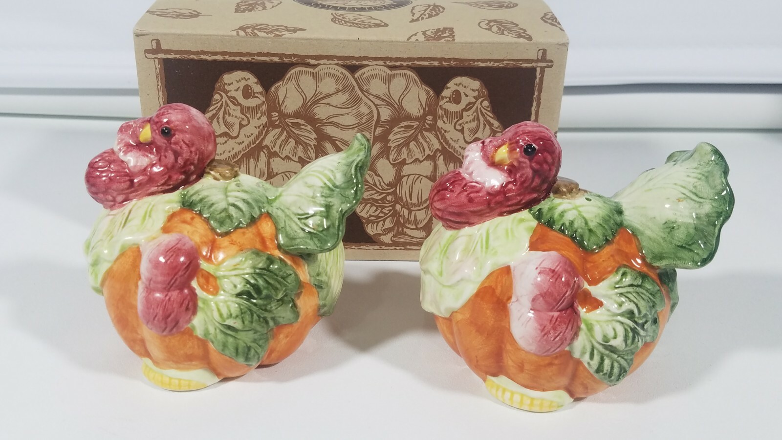 Vintage May Company Turkey Salt Pepper Shakers Harvest Collection Vegetable 1995