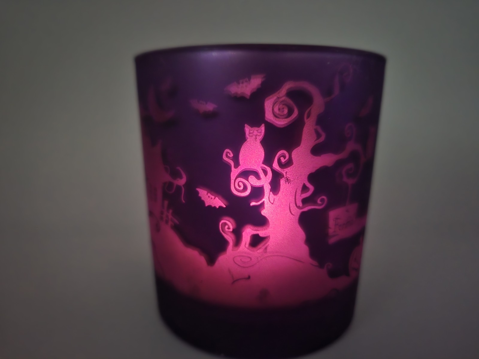 Yankee Candle Halloween Mirrored Haunted Purple Flicker Votive Holders