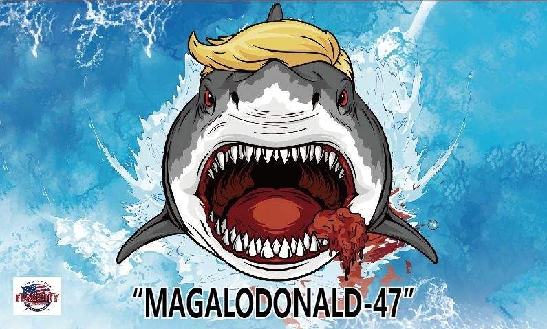 MAGALODONALD-47(tm) TRUMP FLAG 3×5 DOUBLE SIDED 300D 3 PLY POLY 2 BRASS GROMMETS