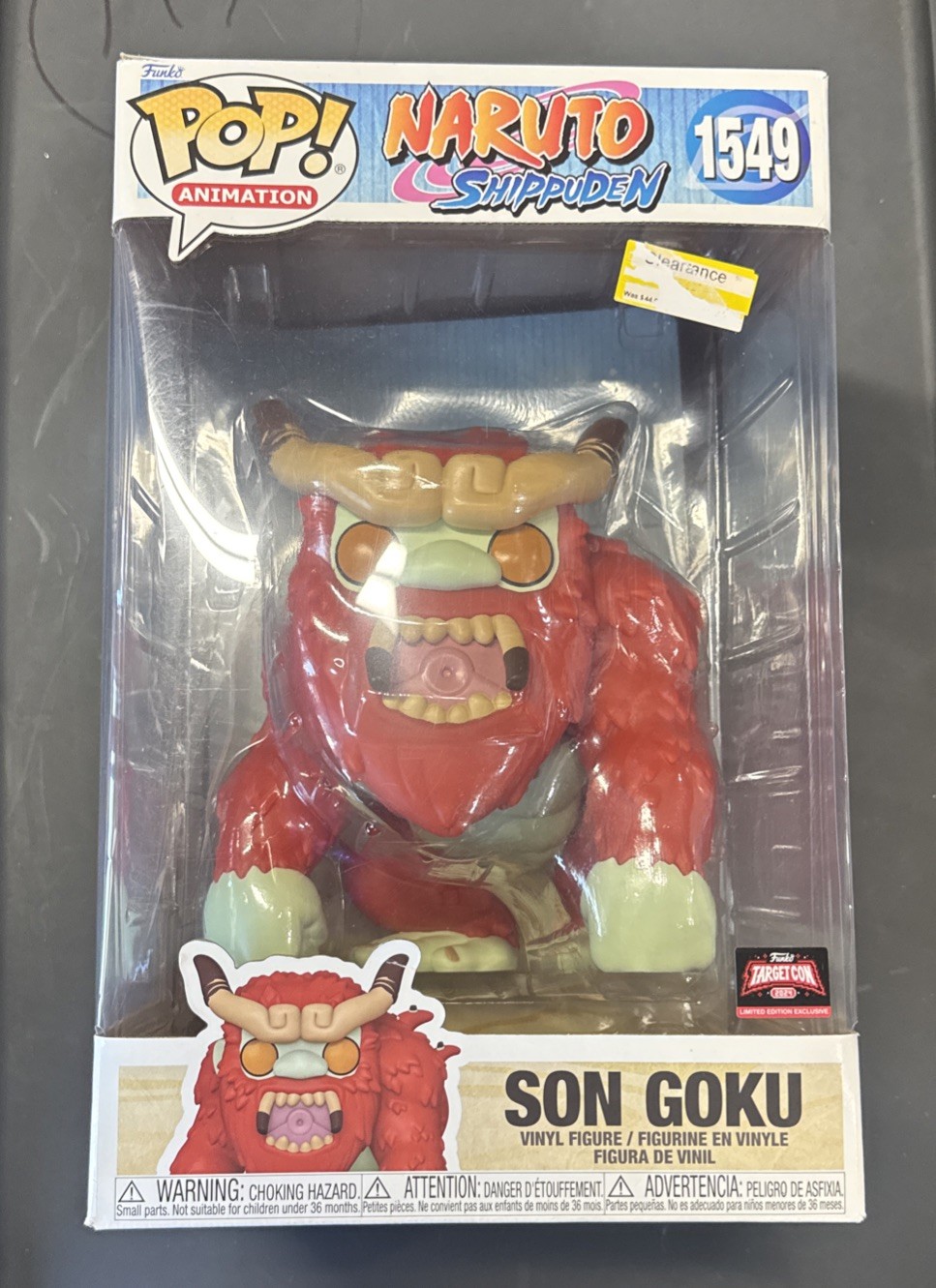 Funko POP Animation Naruto Shippuden SON GOKU Vinyl Jumbo Figure 1549 NEW