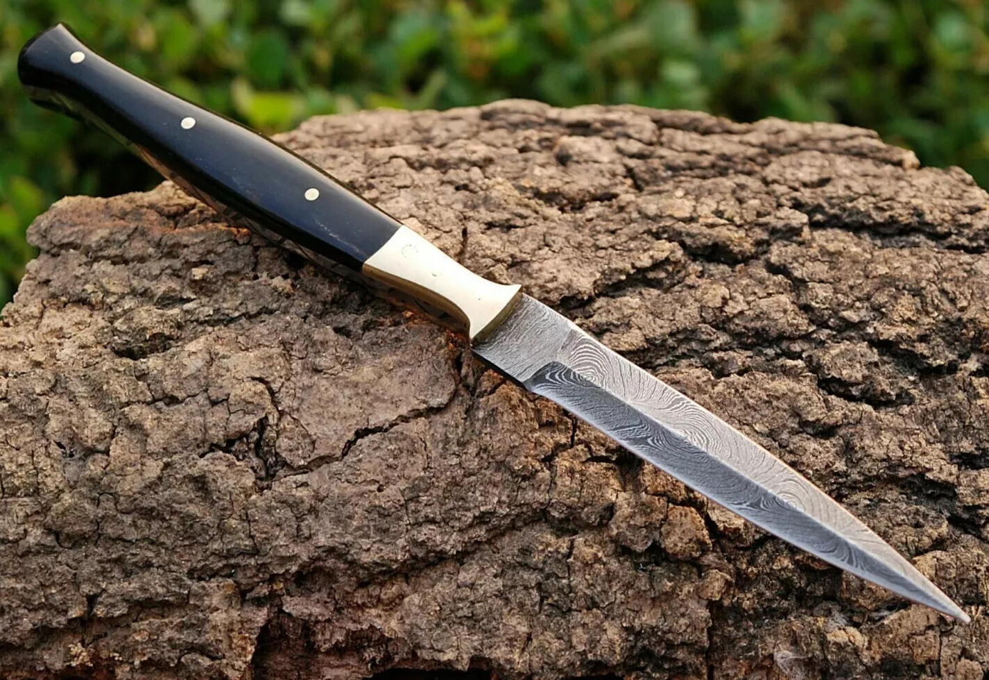 HAND FORGED DAMASCUS STEEL DAGGER THROWING BOOT KNIFE -1270