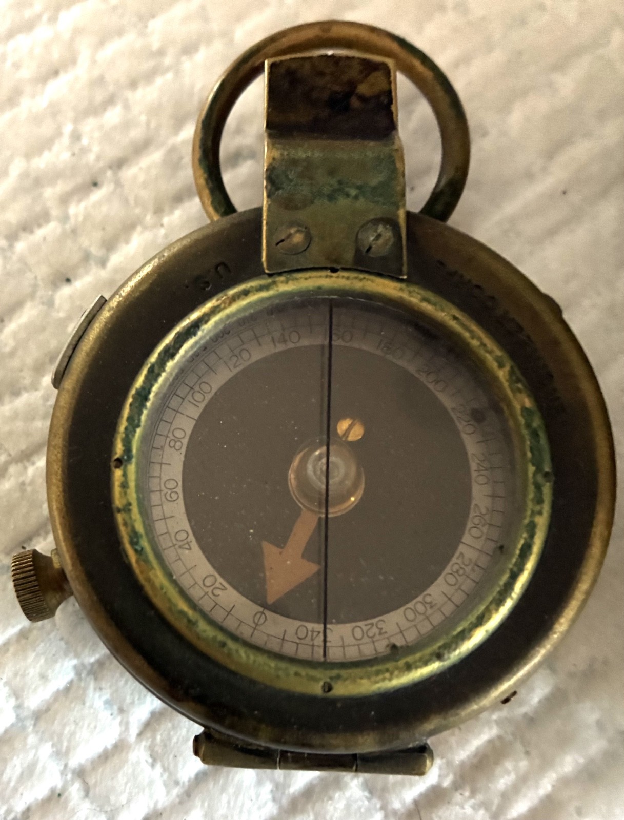 WWI Verner’s Pattern 1918 Brass Compass C-E No 47574 With Leather Case