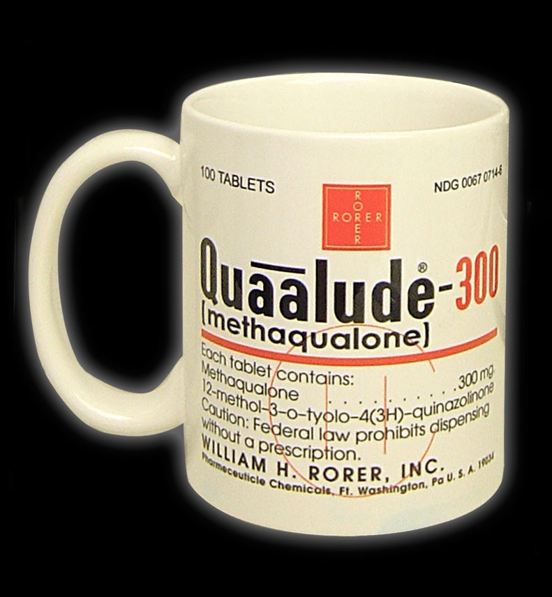 Quaalude cup/mug, Quaaludes, qualude, qualudes