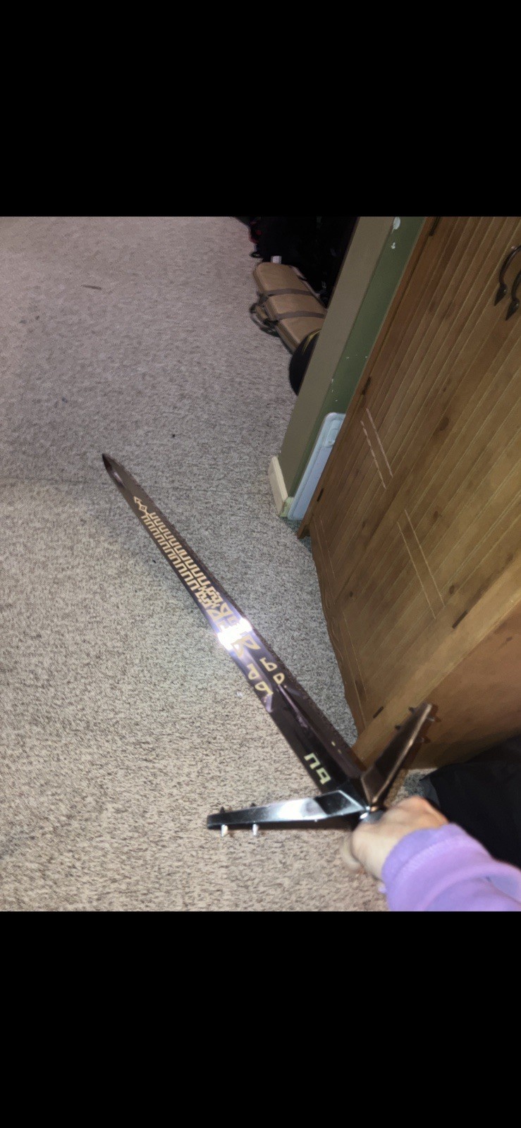 Witcher Aerondight Sword Hand Forged Stainless Steel W Runes & Scabbard Unsharp