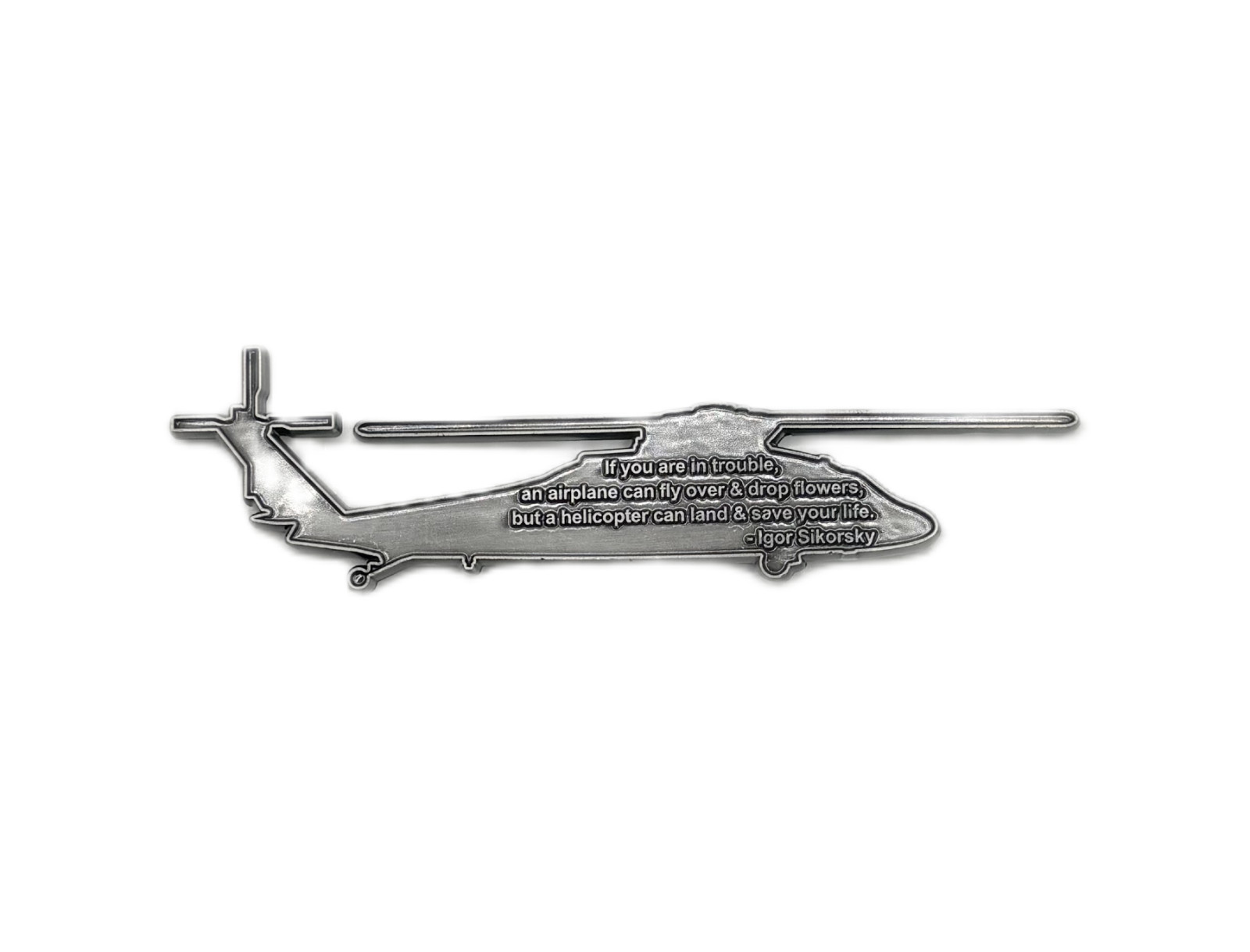Army Aviator Veteran – Blackhawk Shaped Challenge Coin